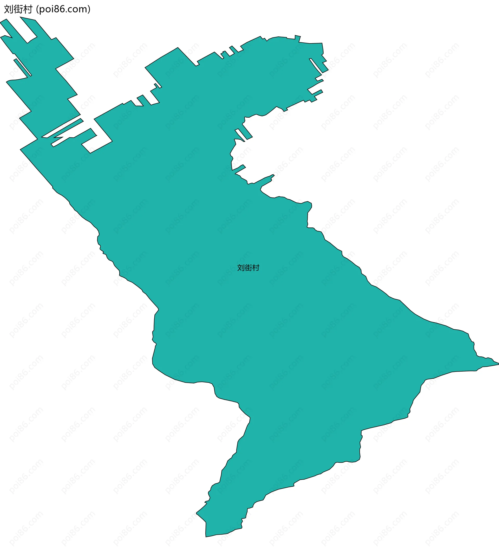 刘街村边界地图
