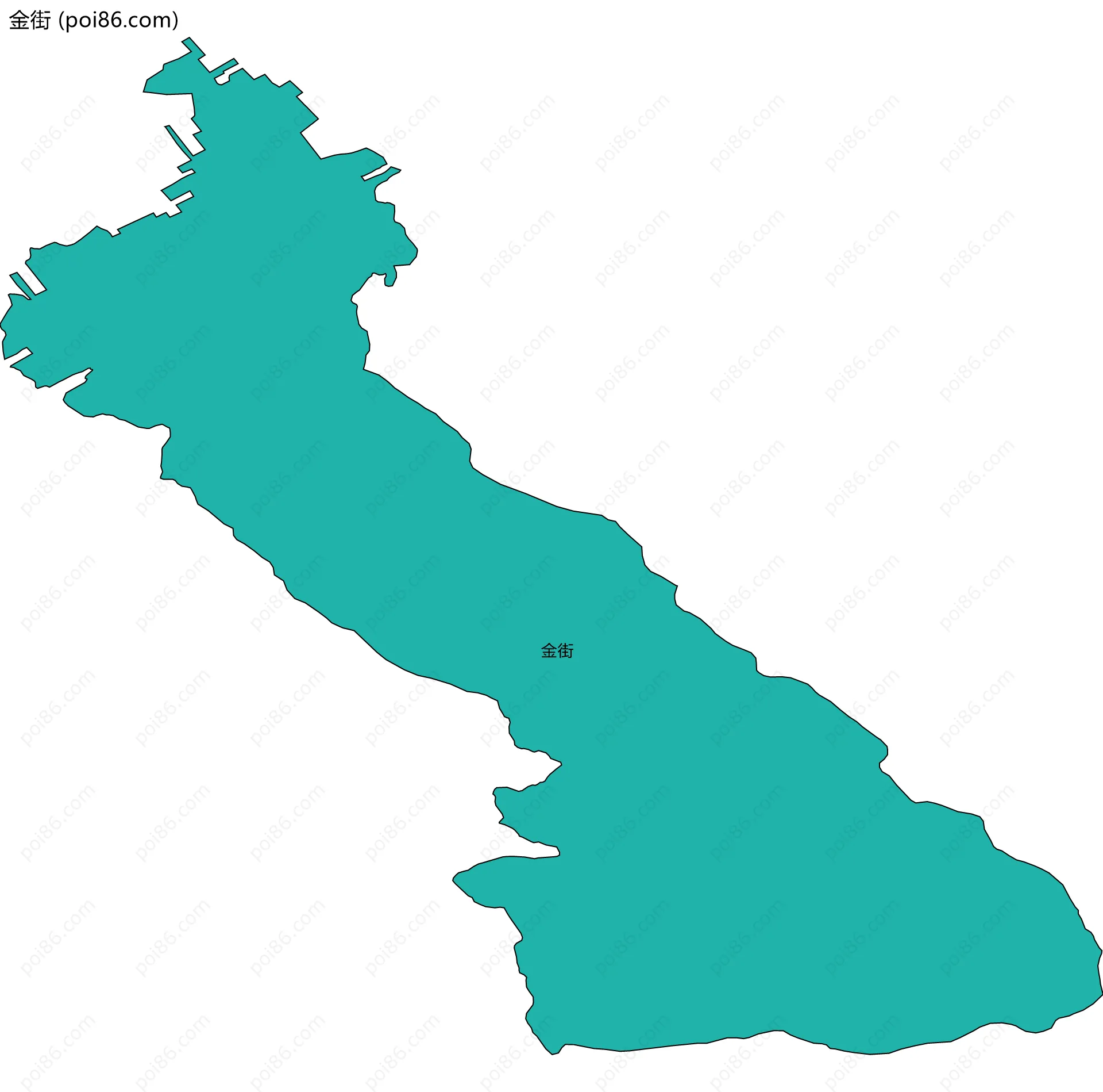 金街边界地图