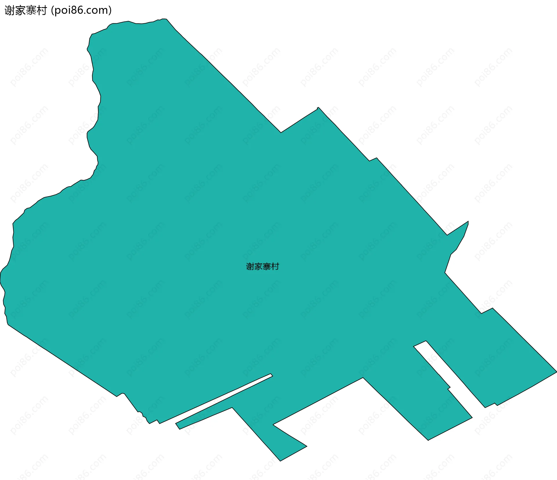 谢家寨村边界地图