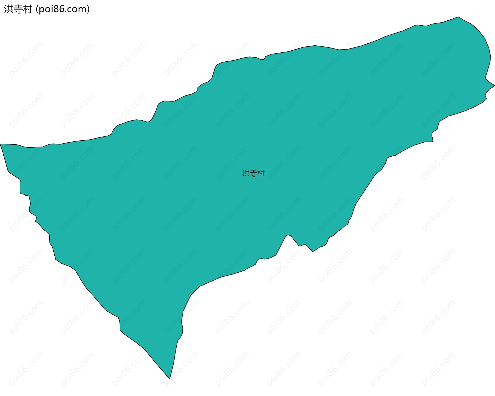 洪寺村边界地图