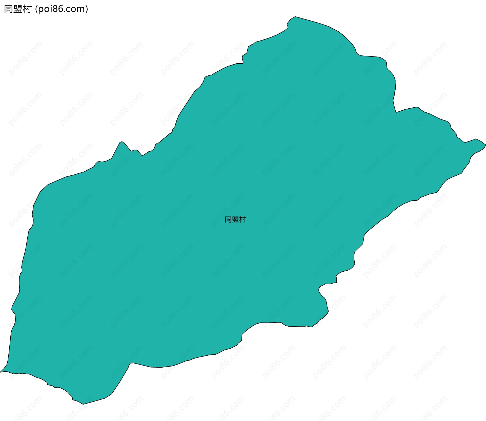 同盟村边界地图