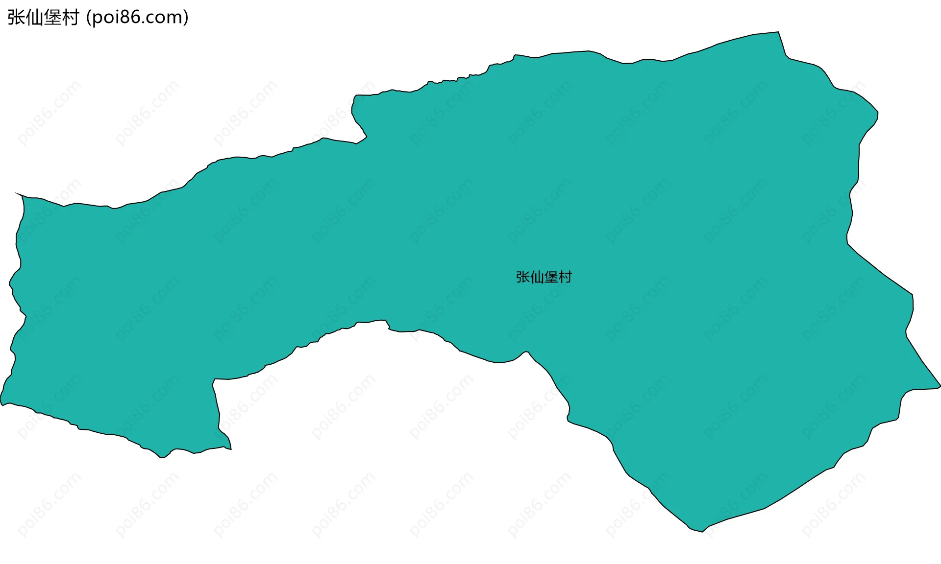 张仙堡村边界地图