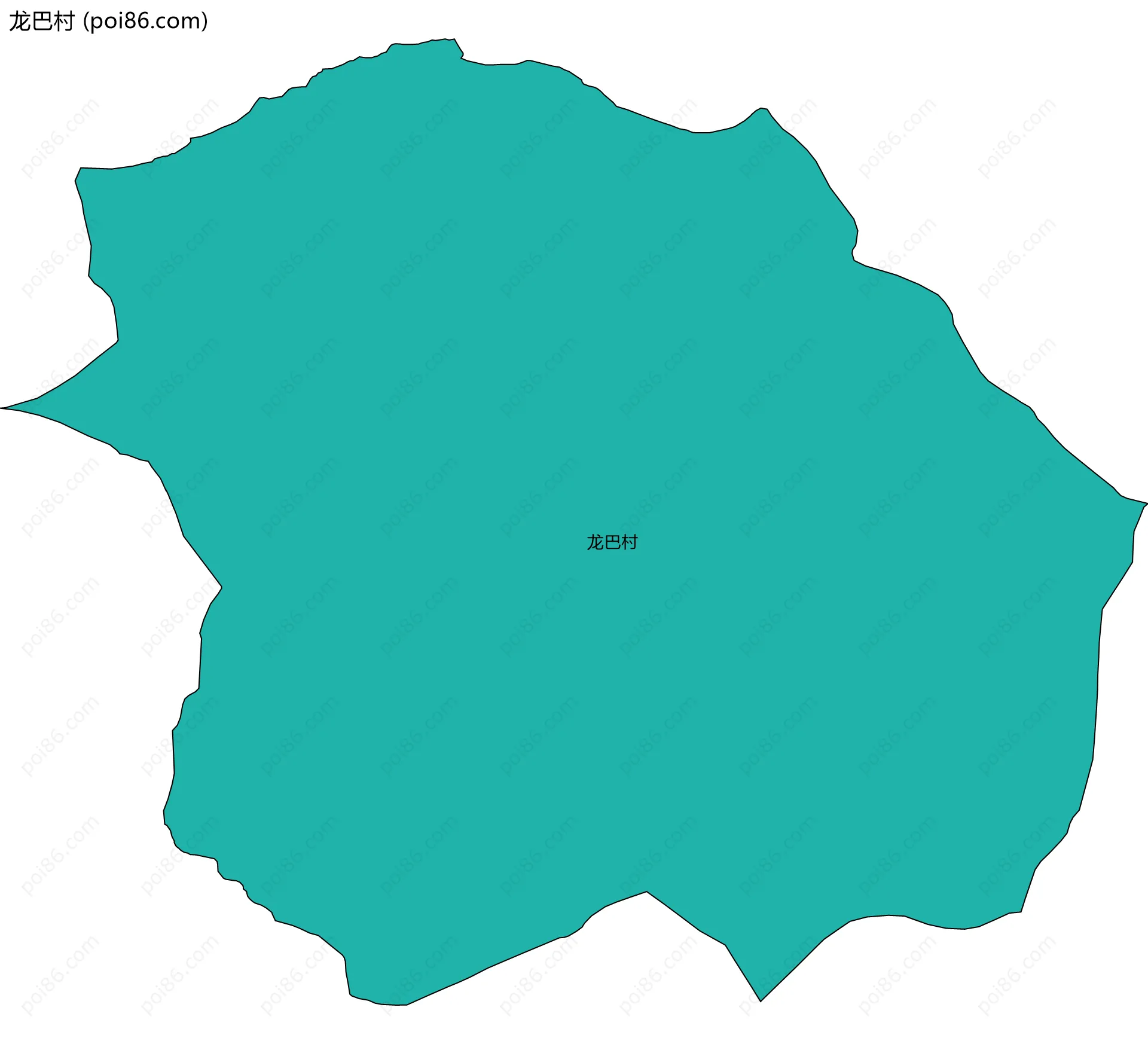 龙巴村边界地图