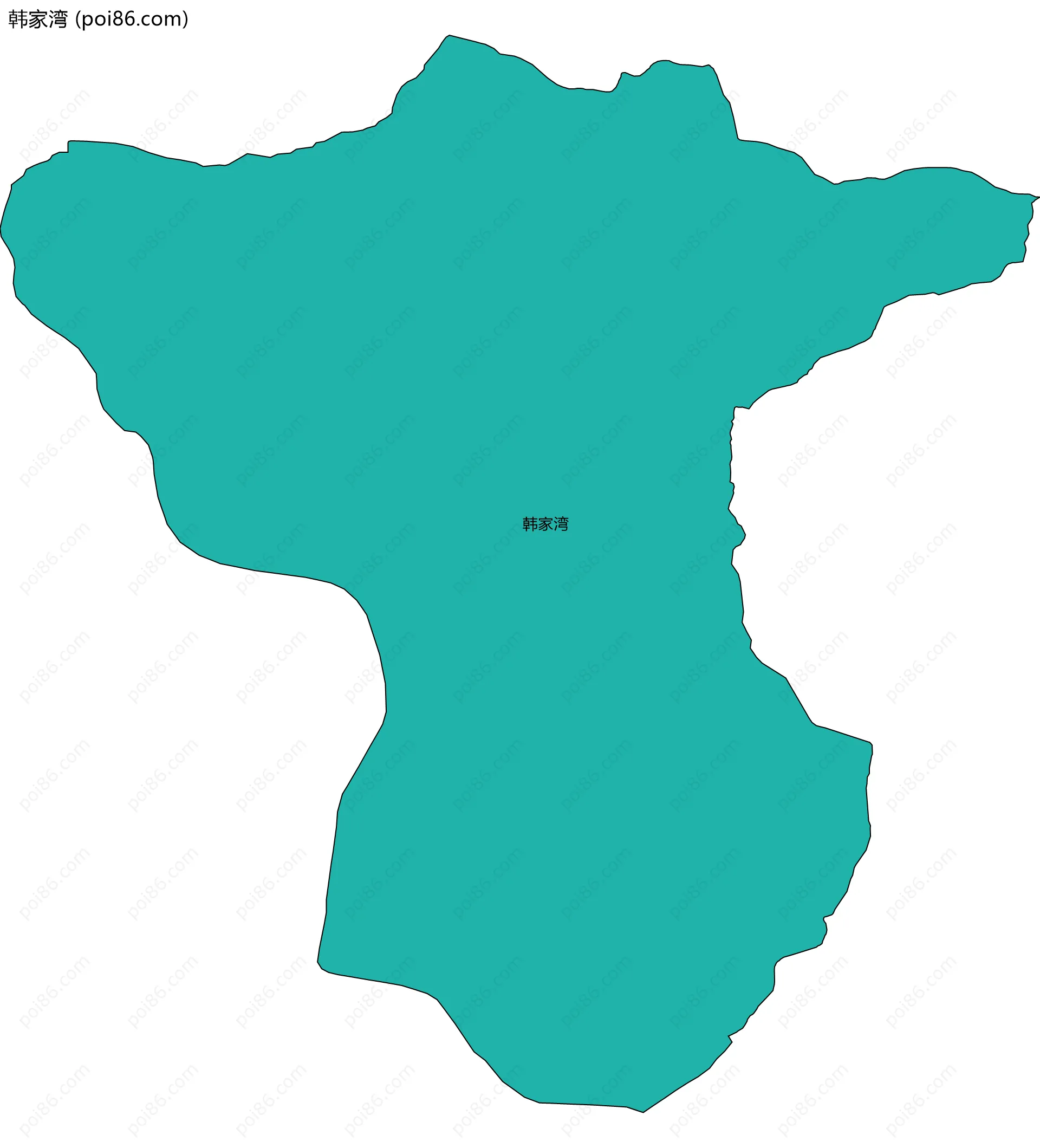 韩家湾边界地图