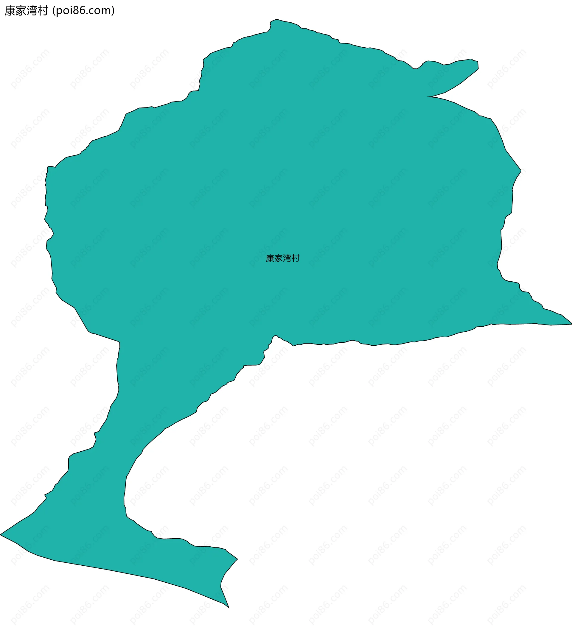 康家湾村边界地图