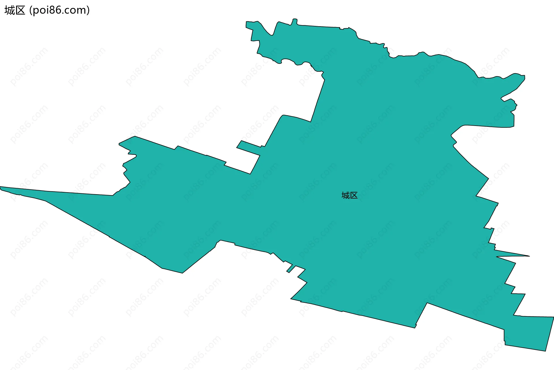 城区边界地图
