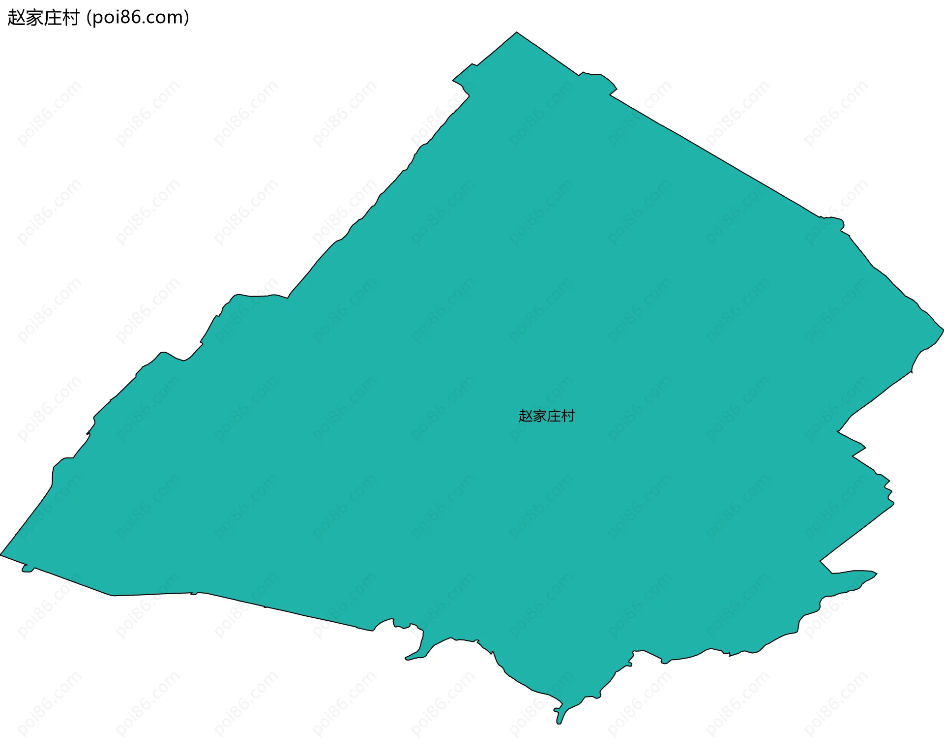 赵家庄村边界地图