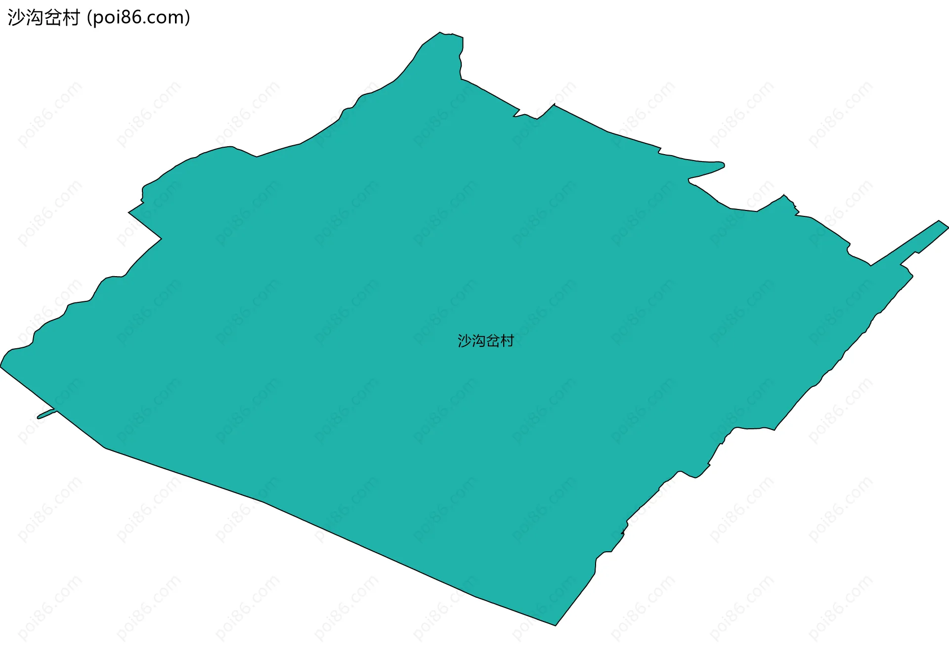 沙沟岔村边界地图