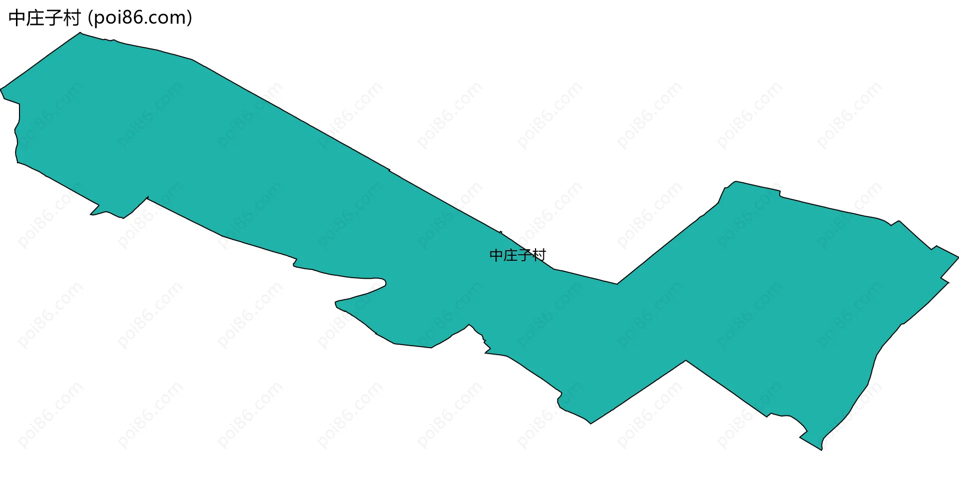 中庄子村边界地图