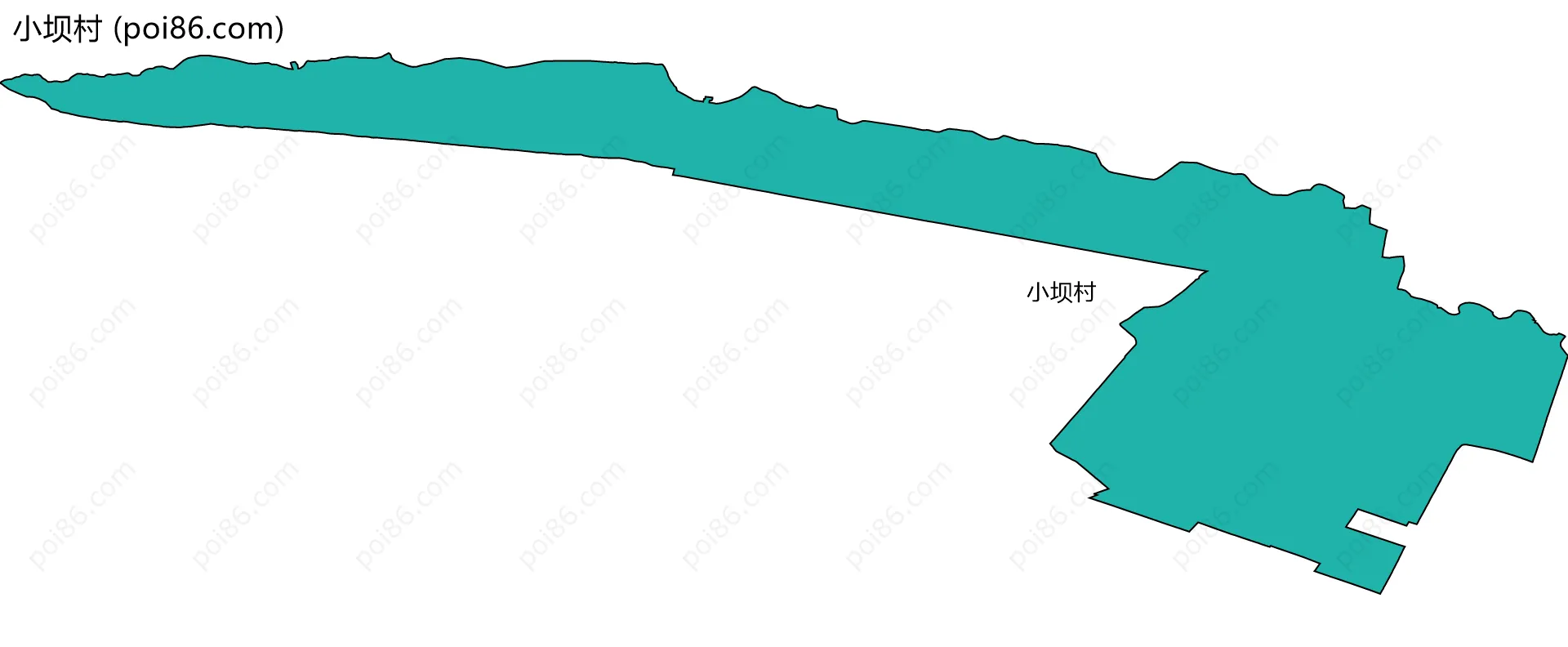 小坝村边界地图