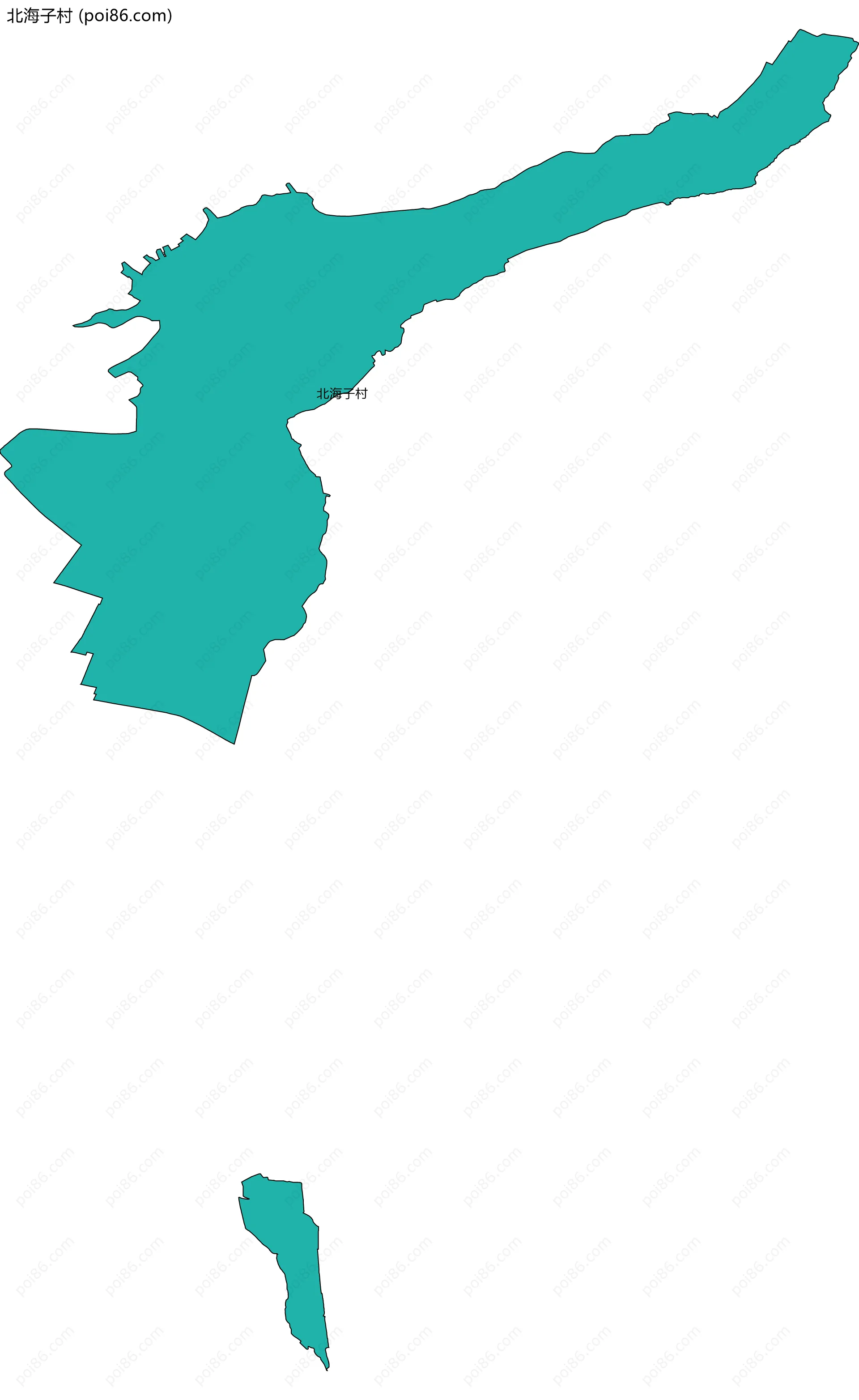 北海子村边界地图