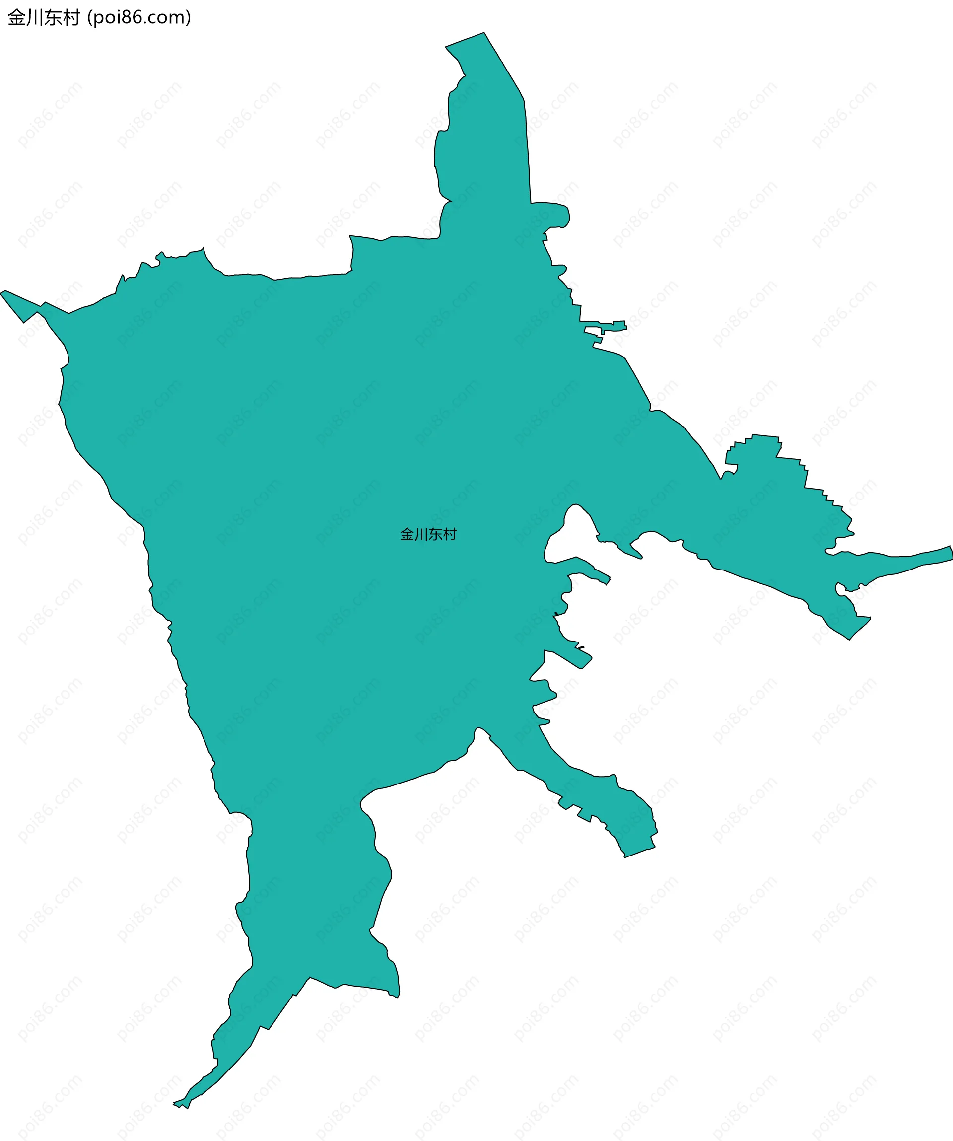 金川东村边界地图