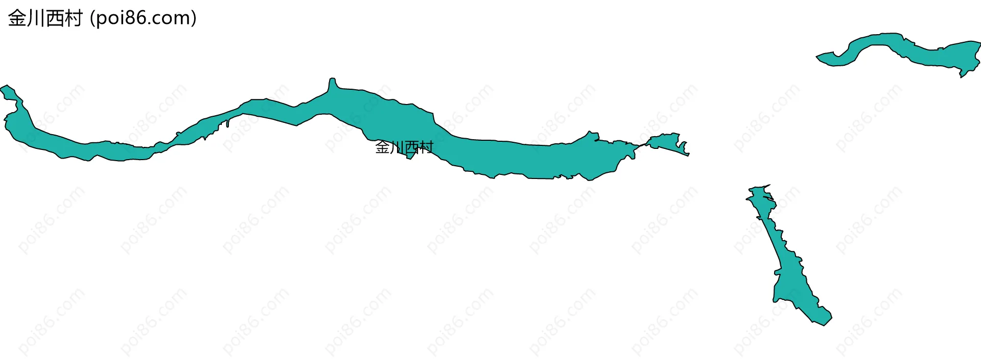 金川西村边界地图