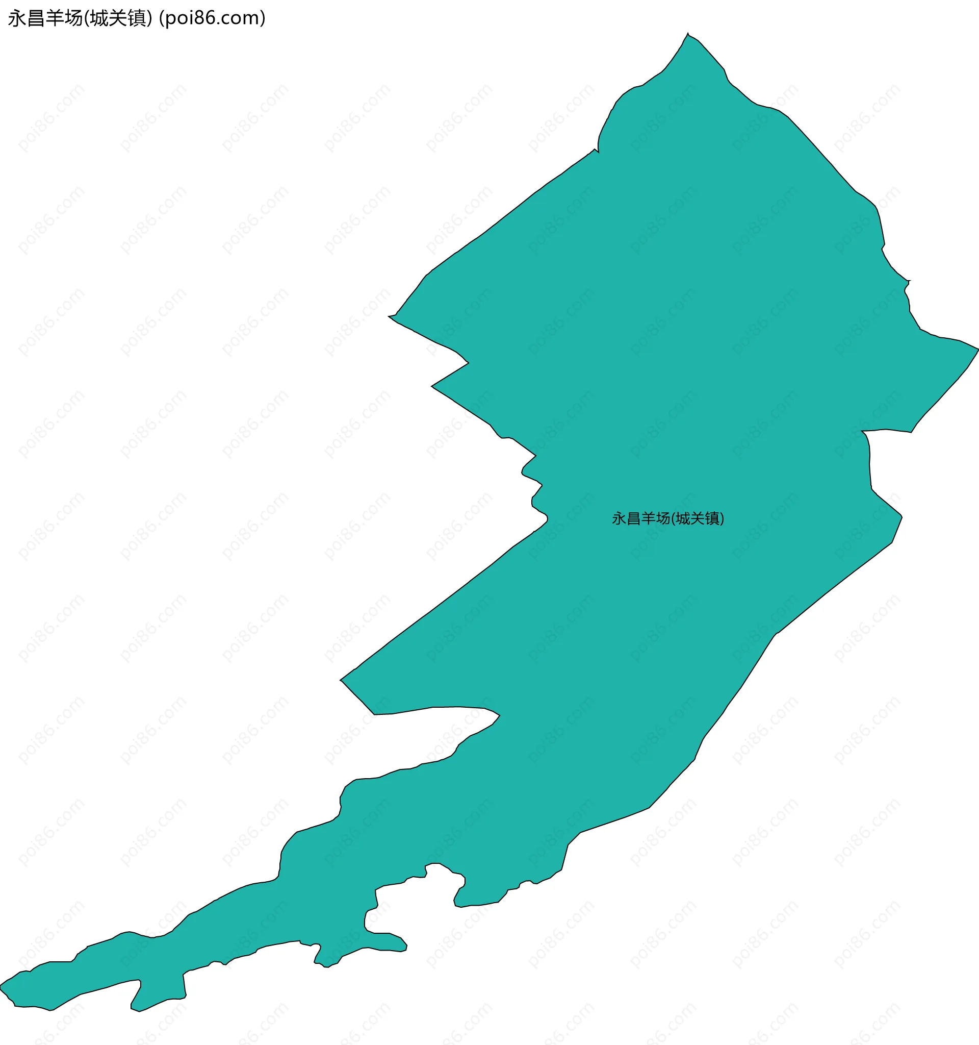 永昌羊场(城关镇)边界地图