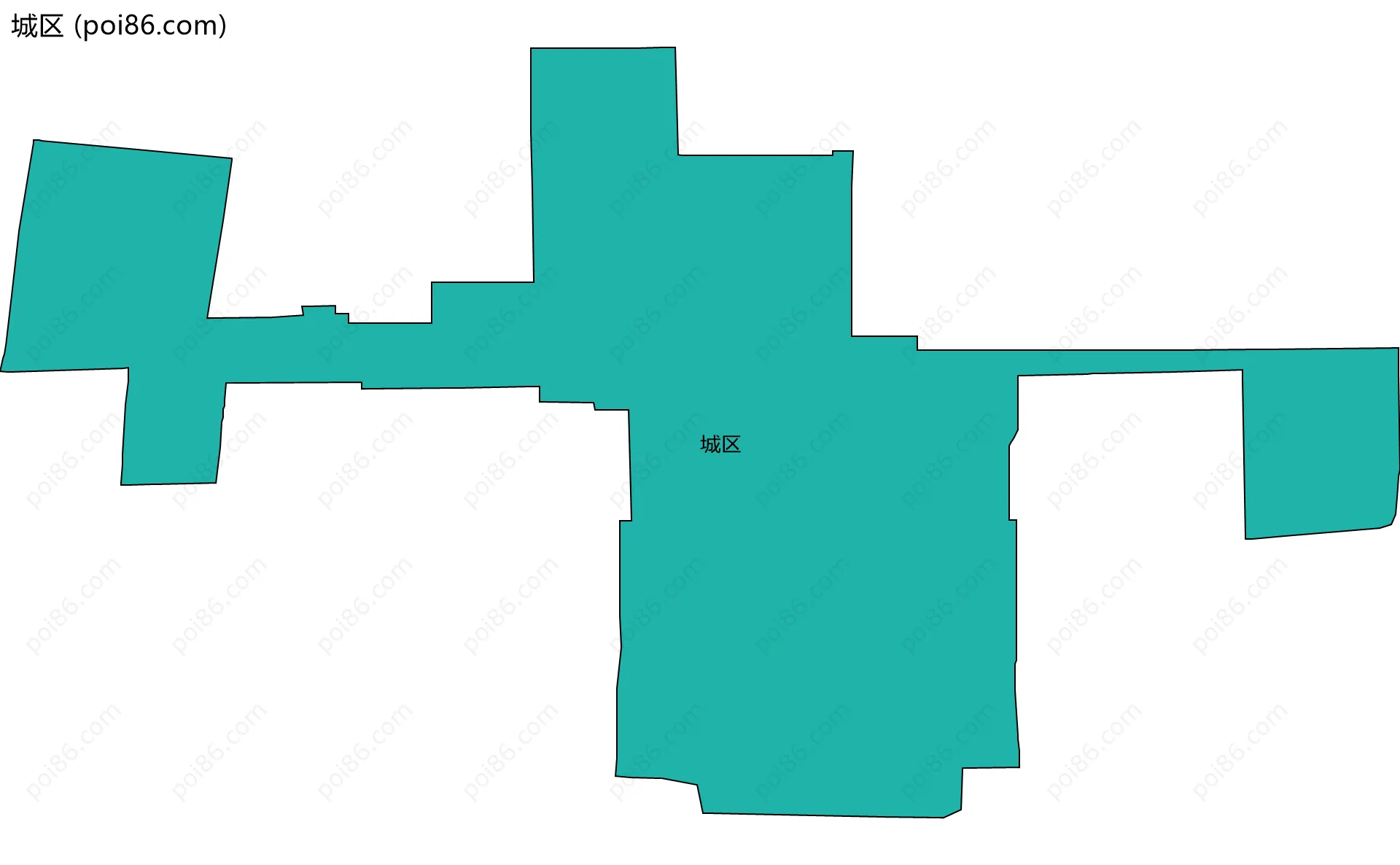 城区边界地图