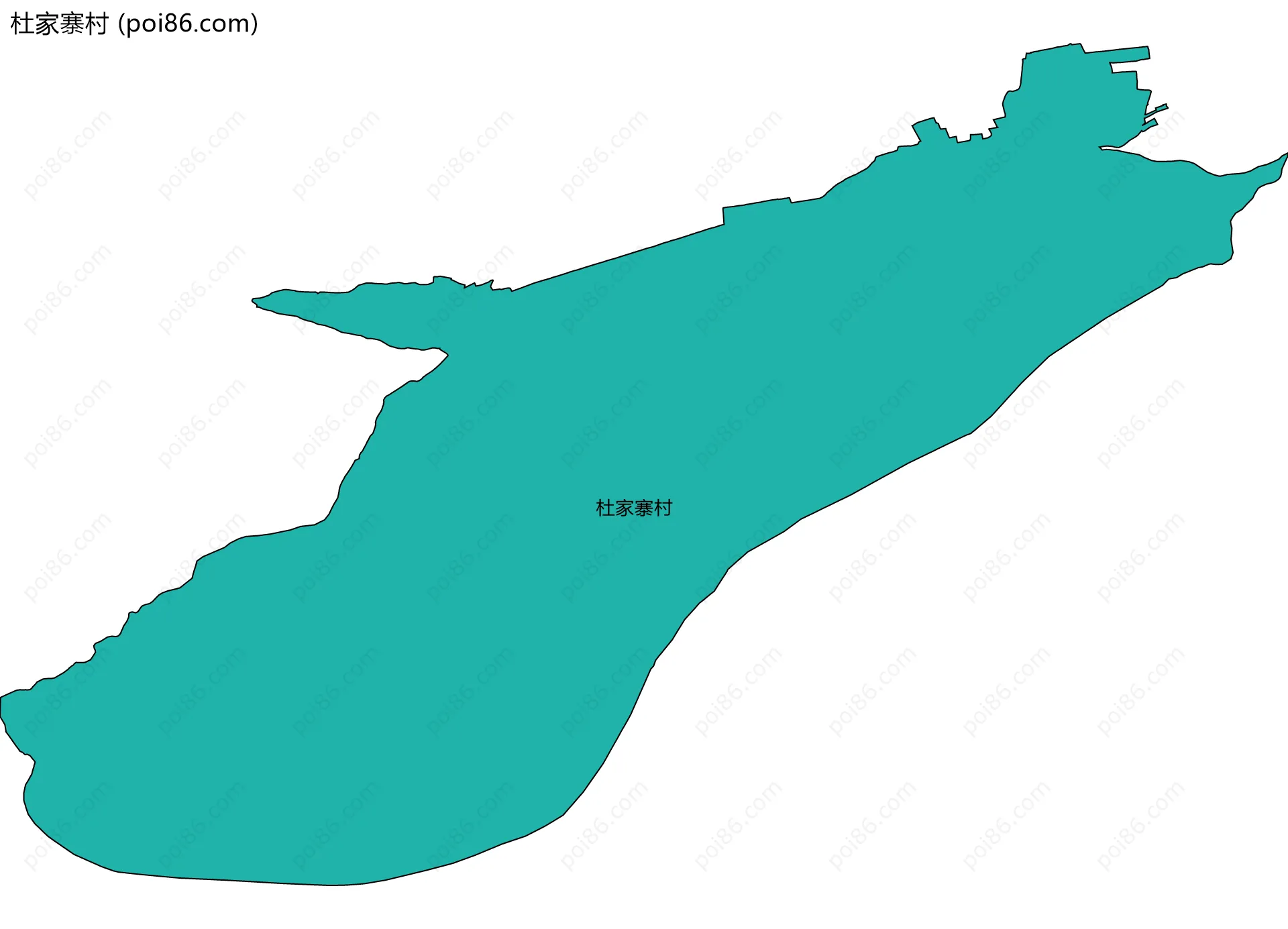 杜家寨村边界地图