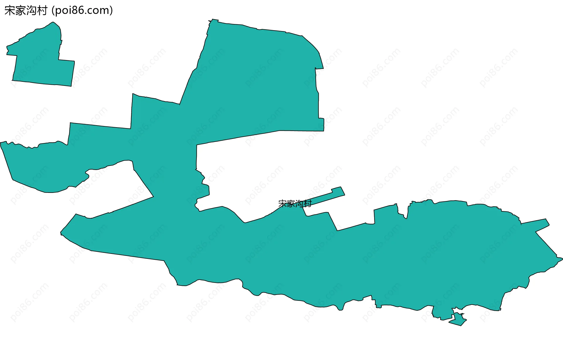 宋家沟村边界地图