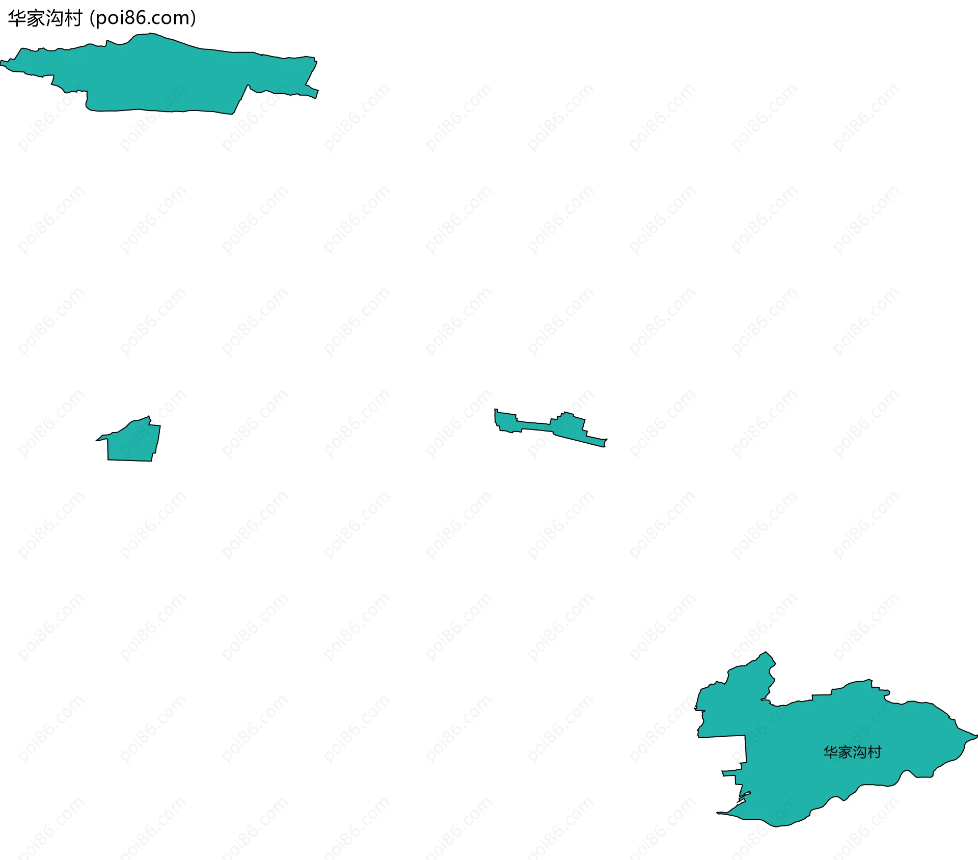 华家沟村边界地图