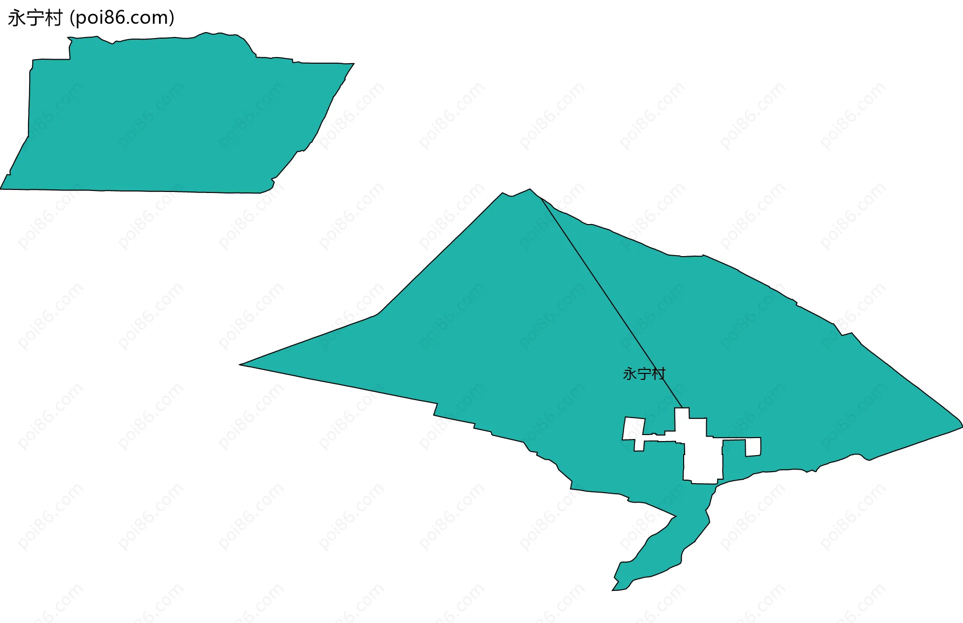 永宁村边界地图