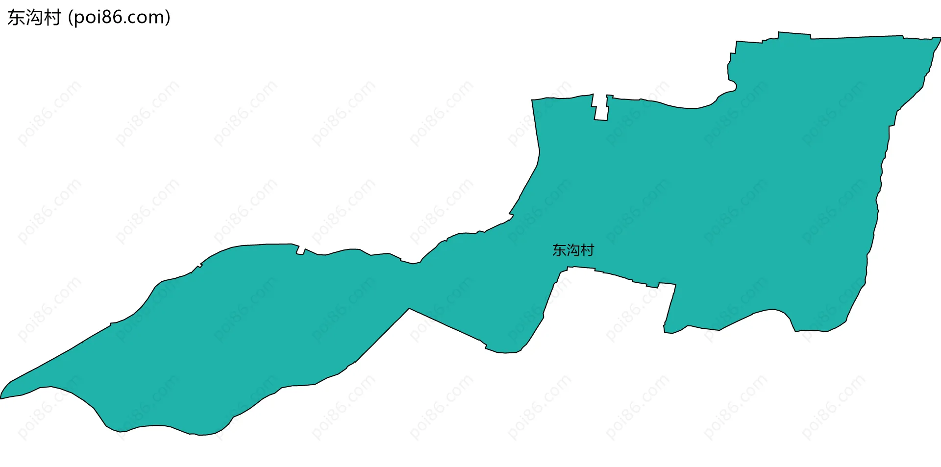 东沟村边界地图