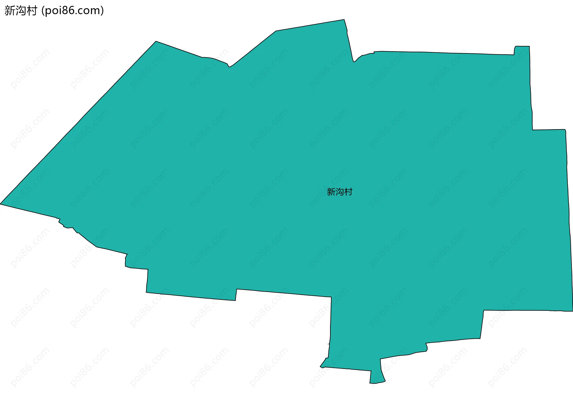 新沟村边界地图