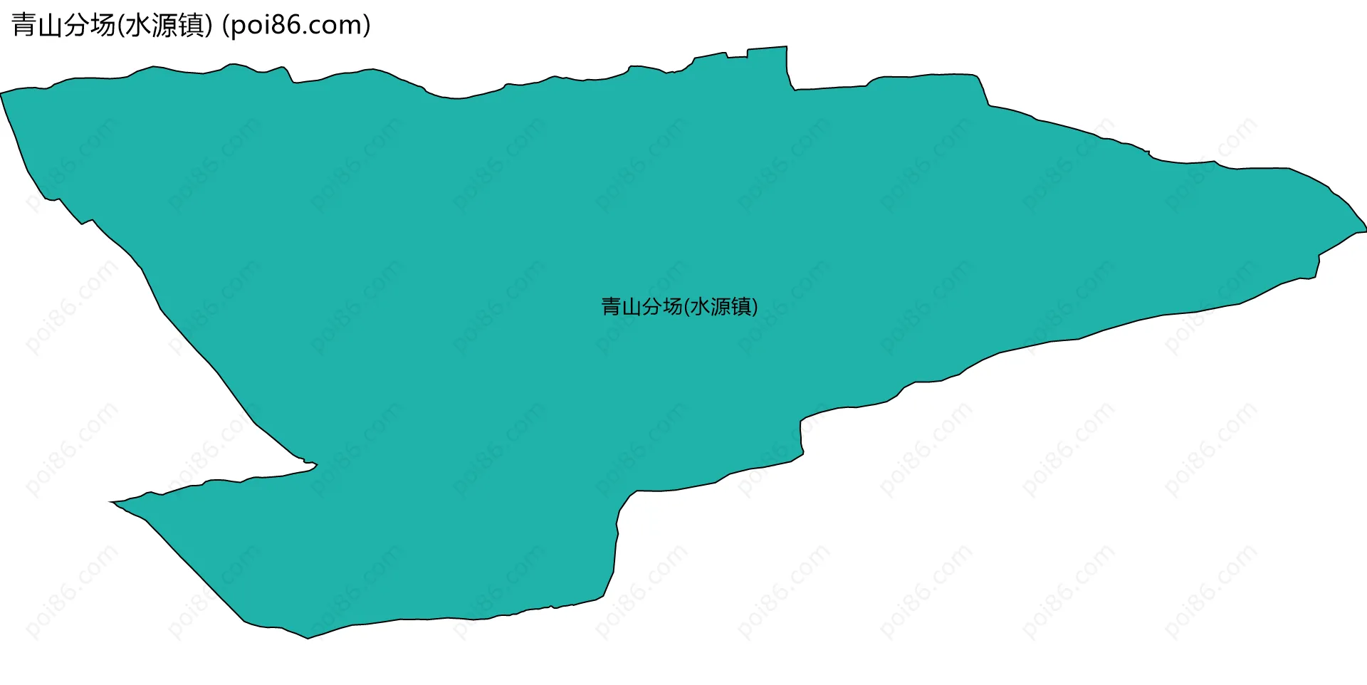 青山分场(水源镇)边界地图