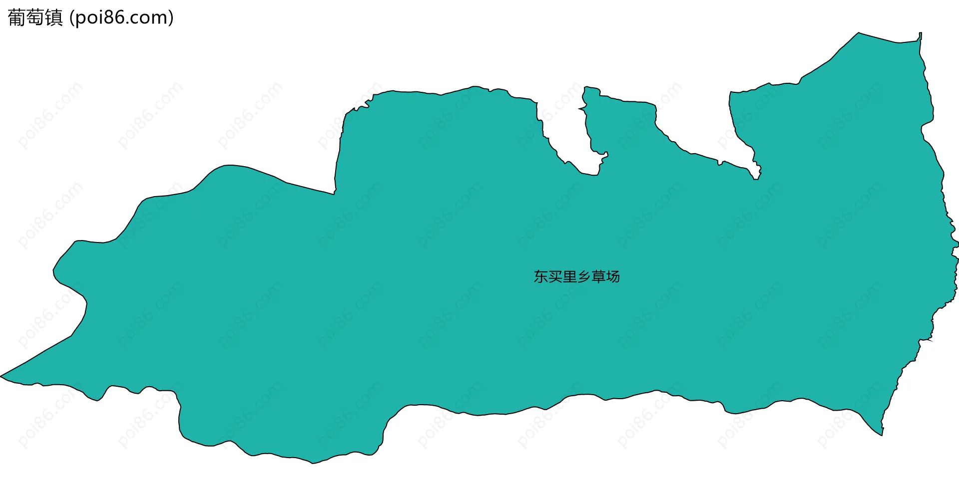 葡萄镇边界地图(五级行政区划)