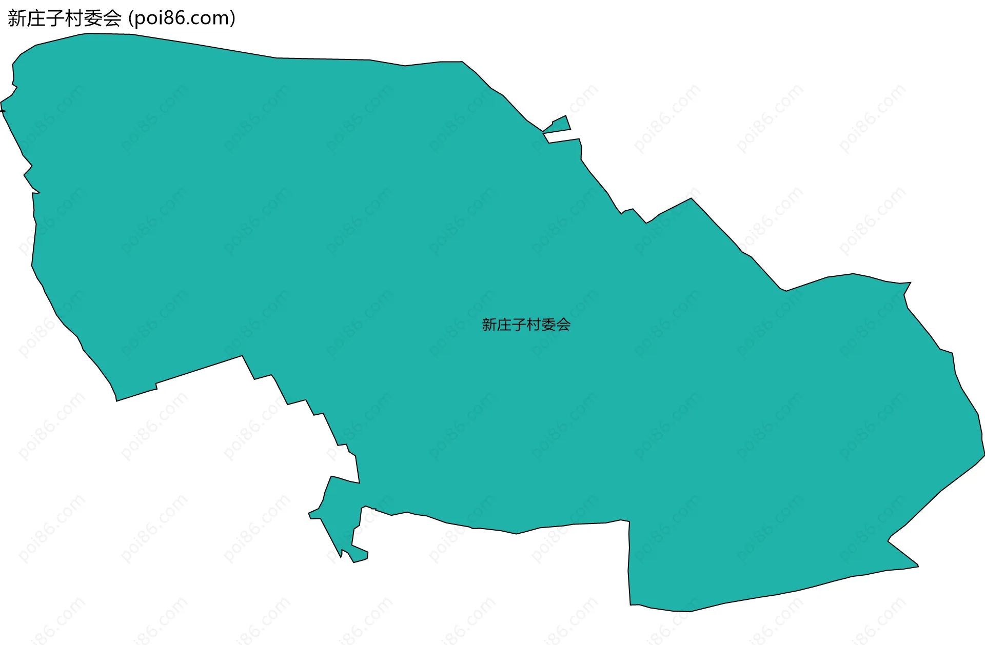 新庄子村委会边界地图