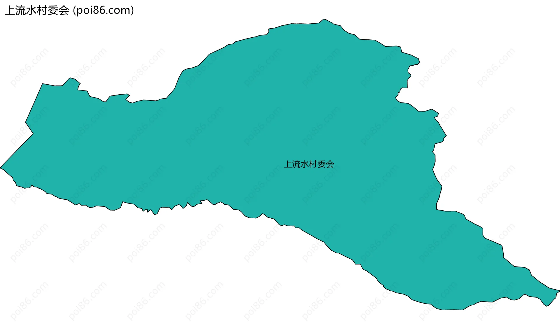 上流水村委会边界地图