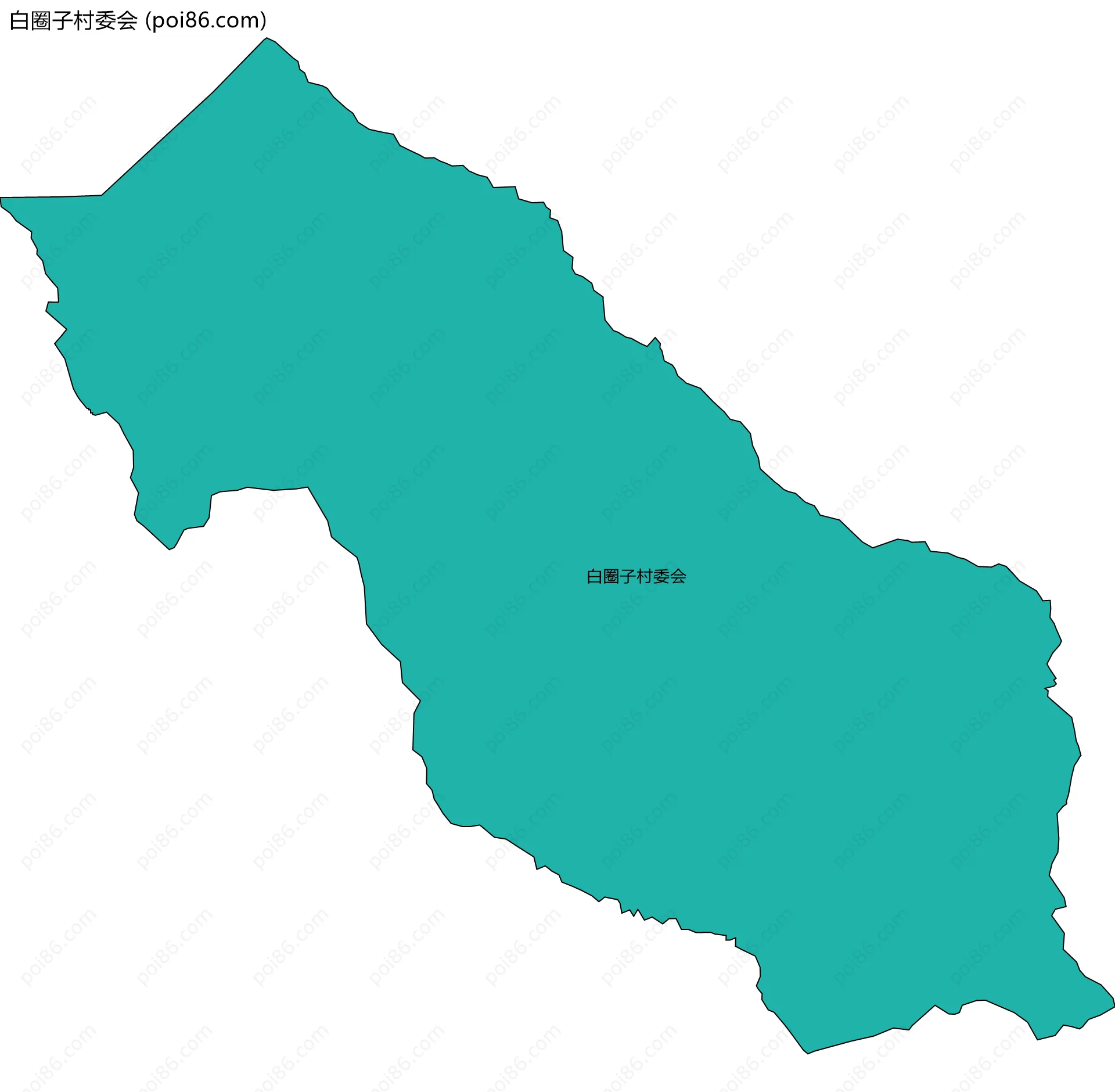 白圈子村委会边界地图