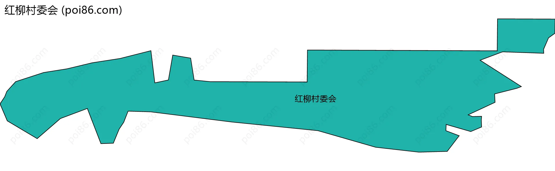 红柳村委会边界地图