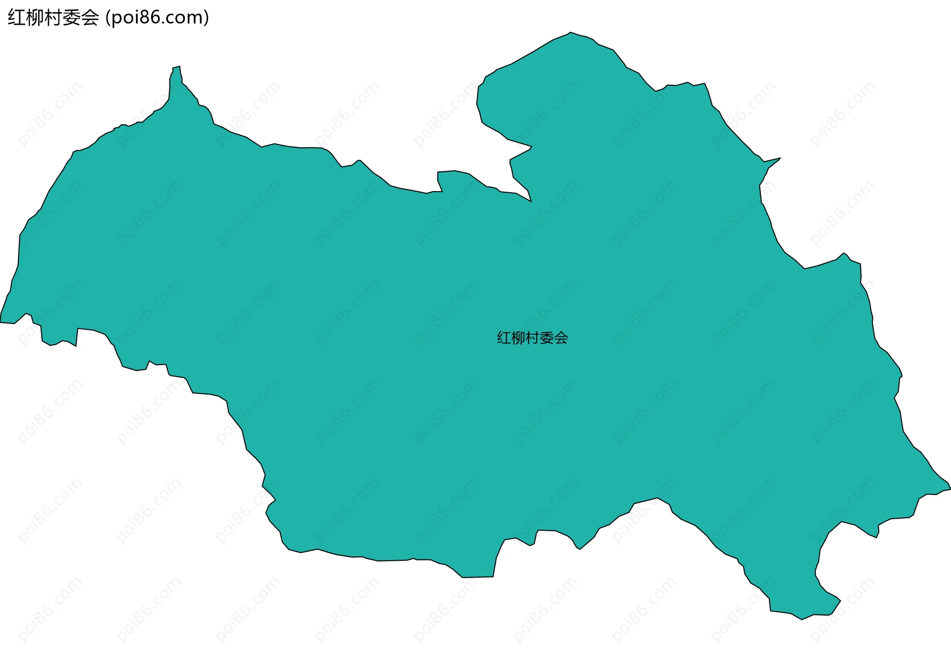 红柳村委会边界地图