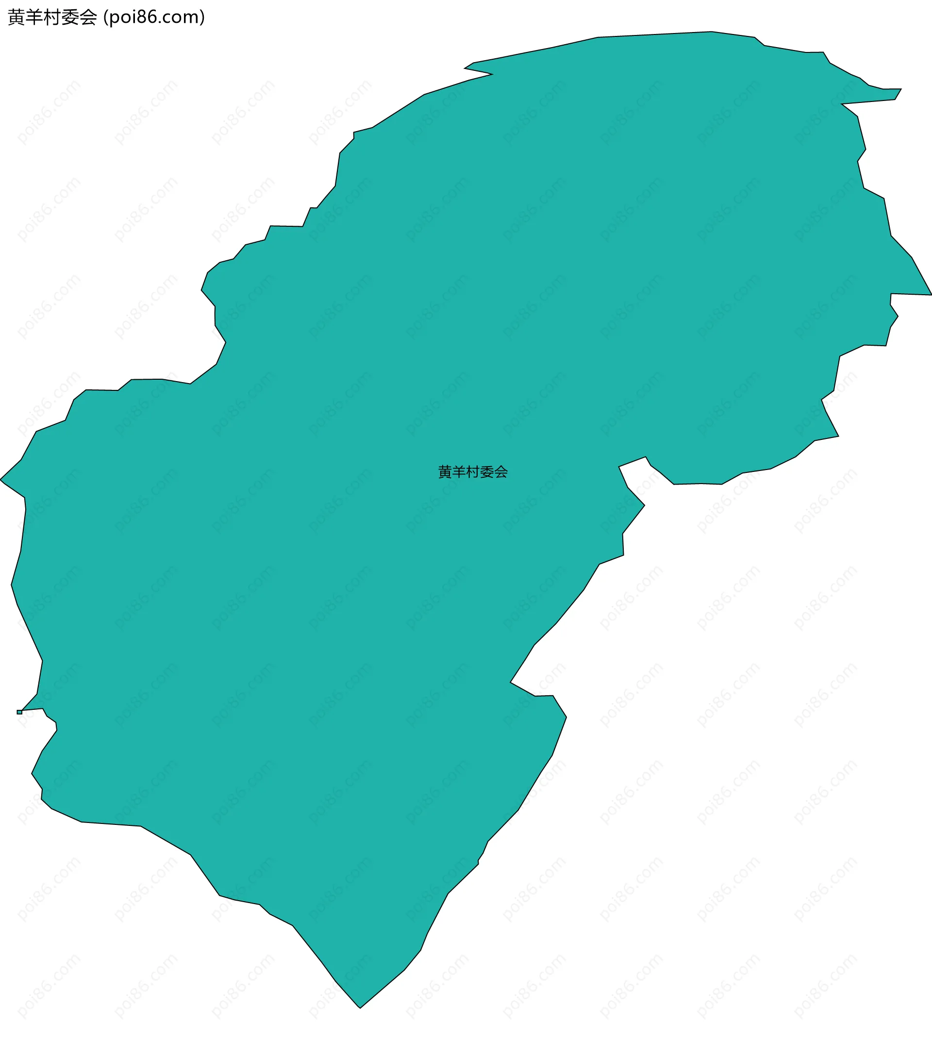 黄羊村委会边界地图
