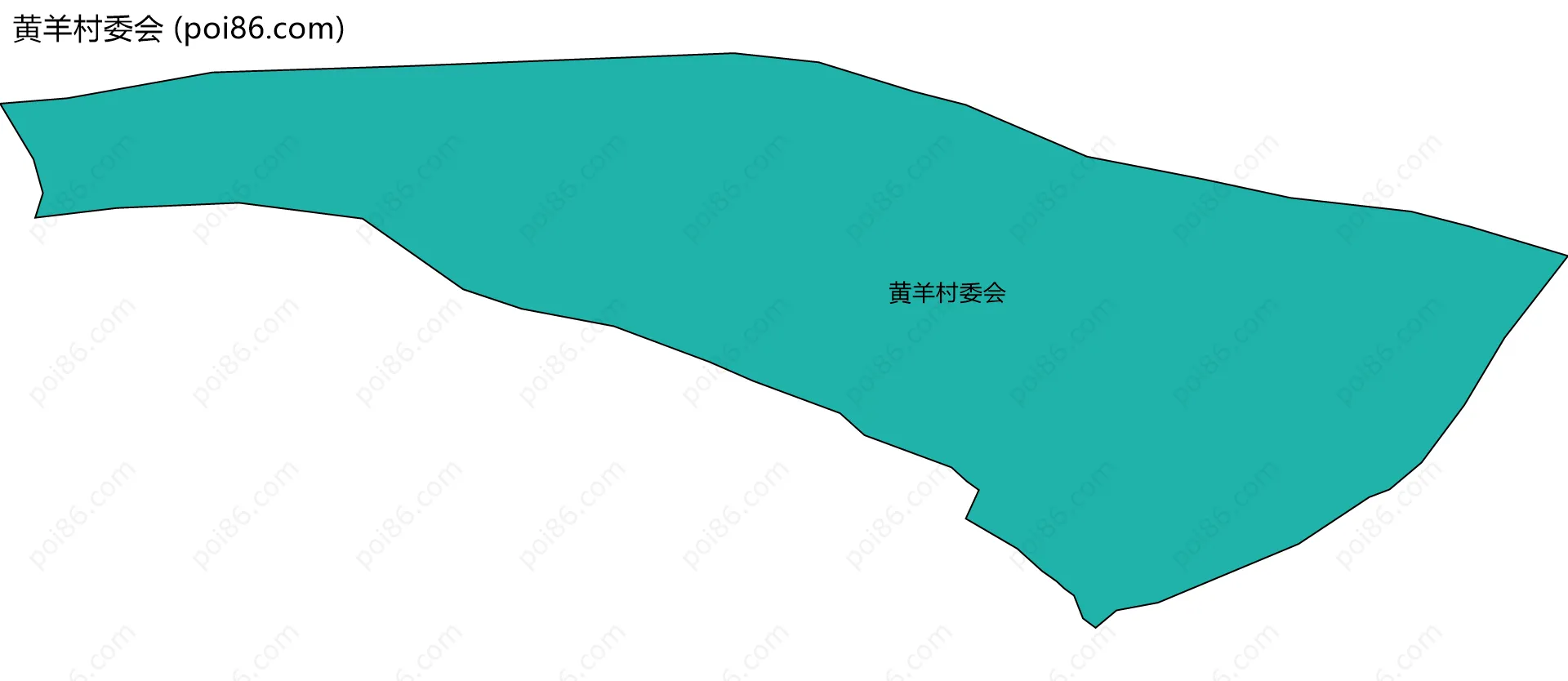 黄羊村委会边界地图