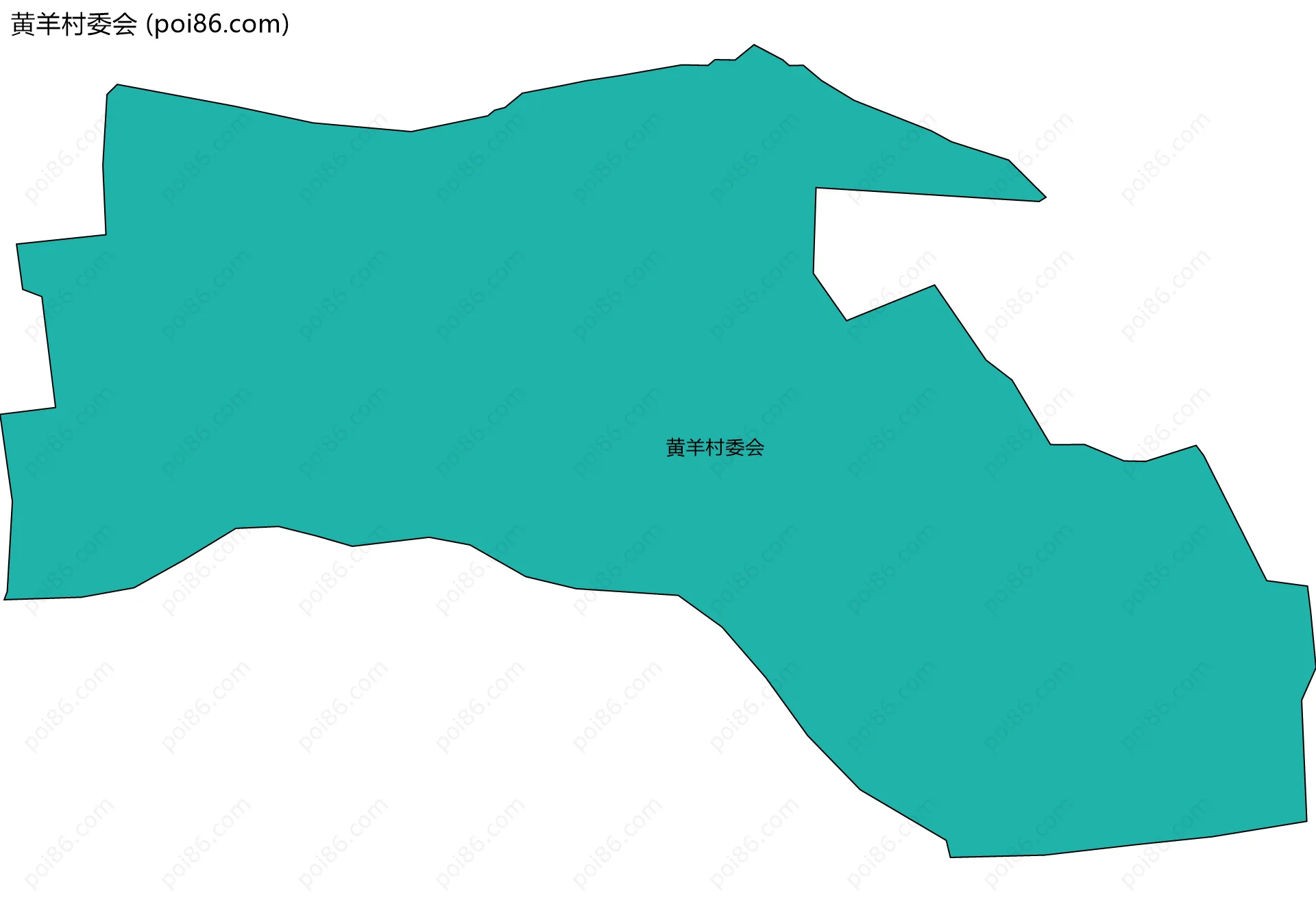 黄羊村委会边界地图