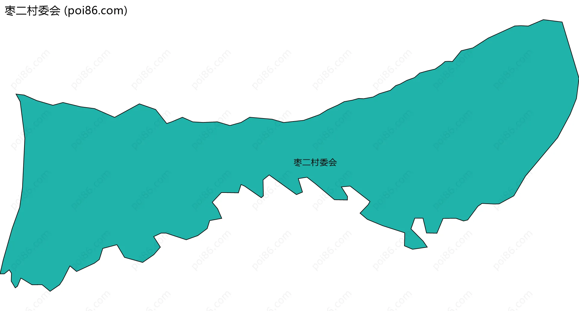 枣二村委会边界地图