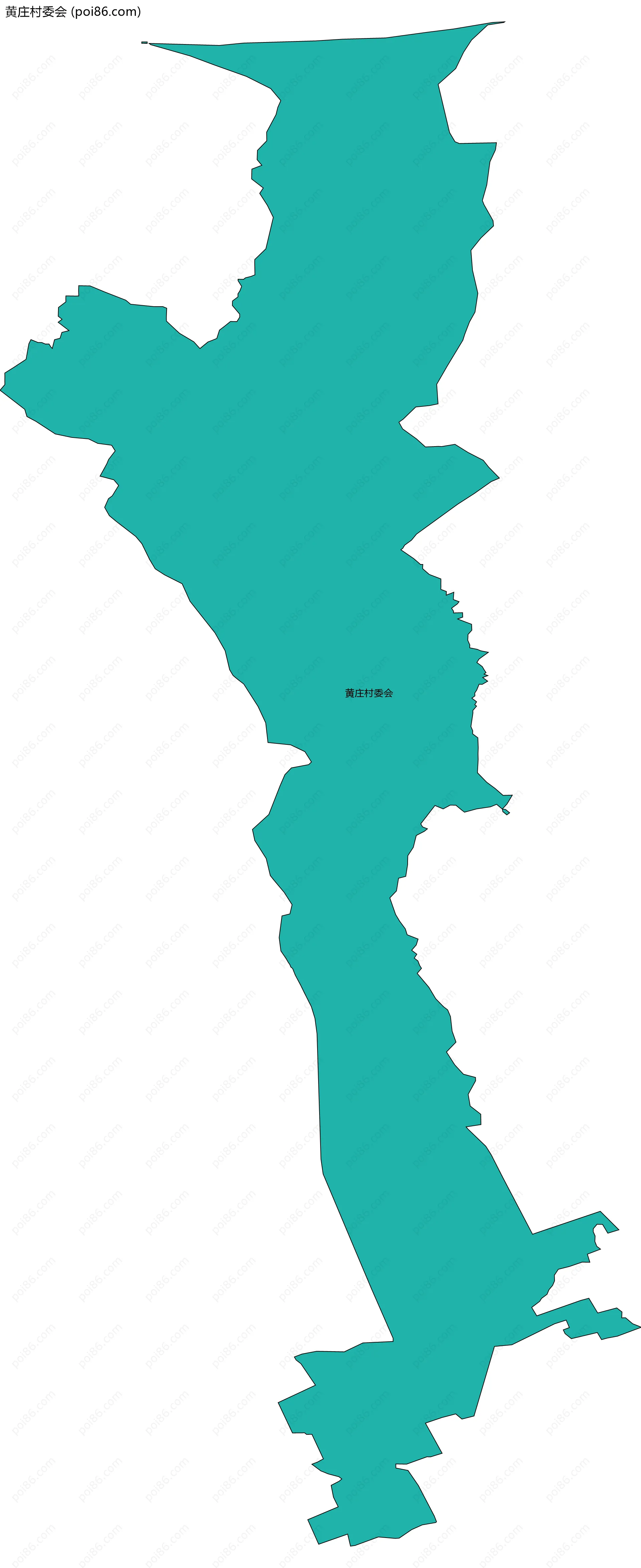 黄庄村委会边界地图