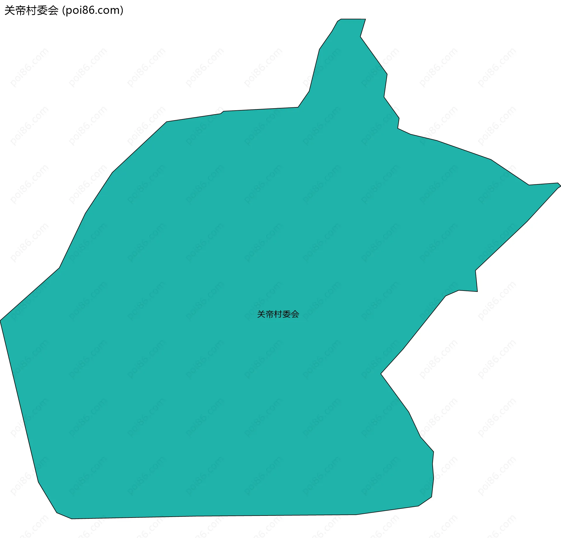 关帝村委会边界地图