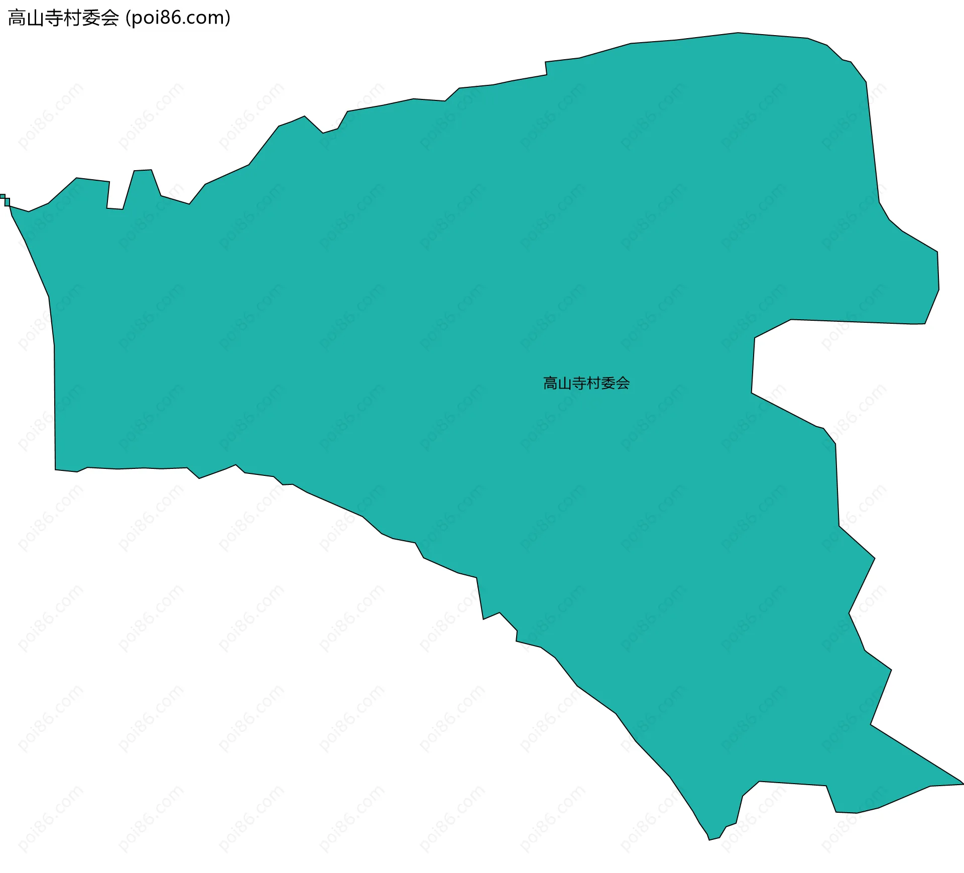 高山寺村委会边界地图