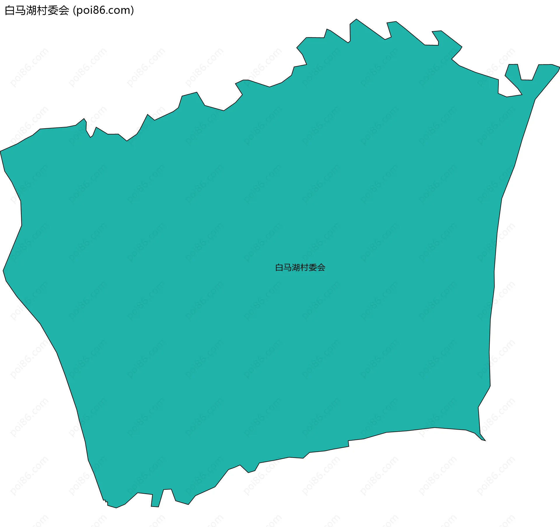 白马湖村委会边界地图