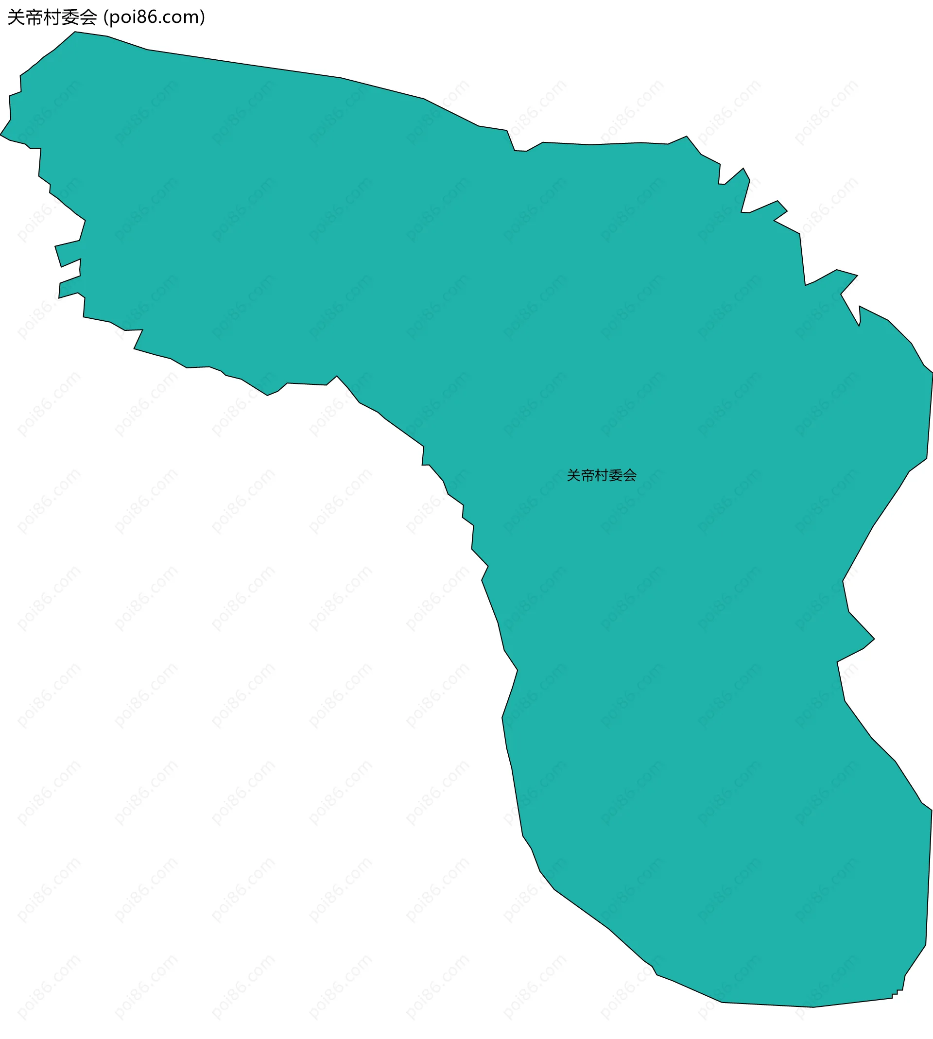 关帝村委会边界地图