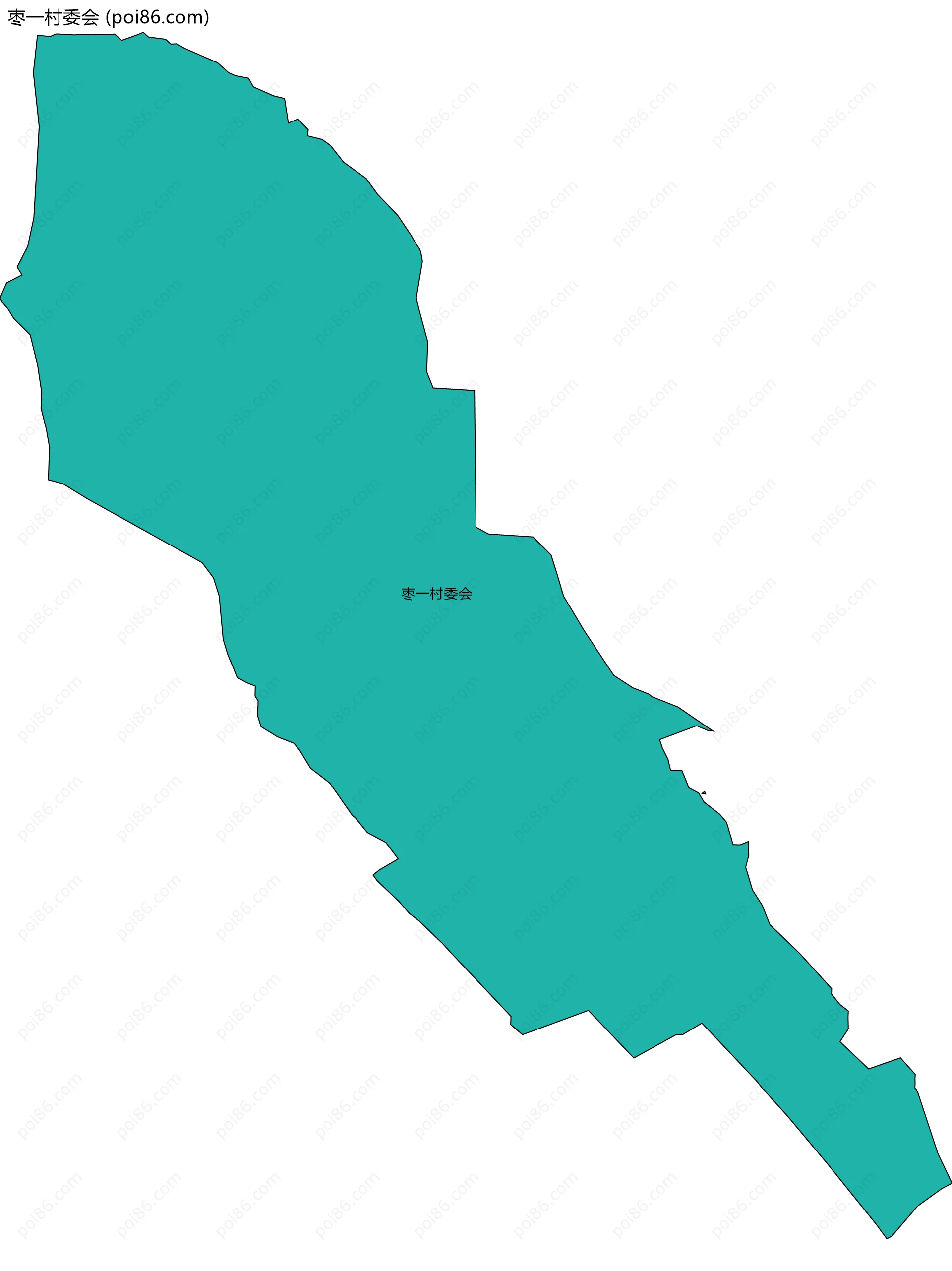 枣一村委会边界地图