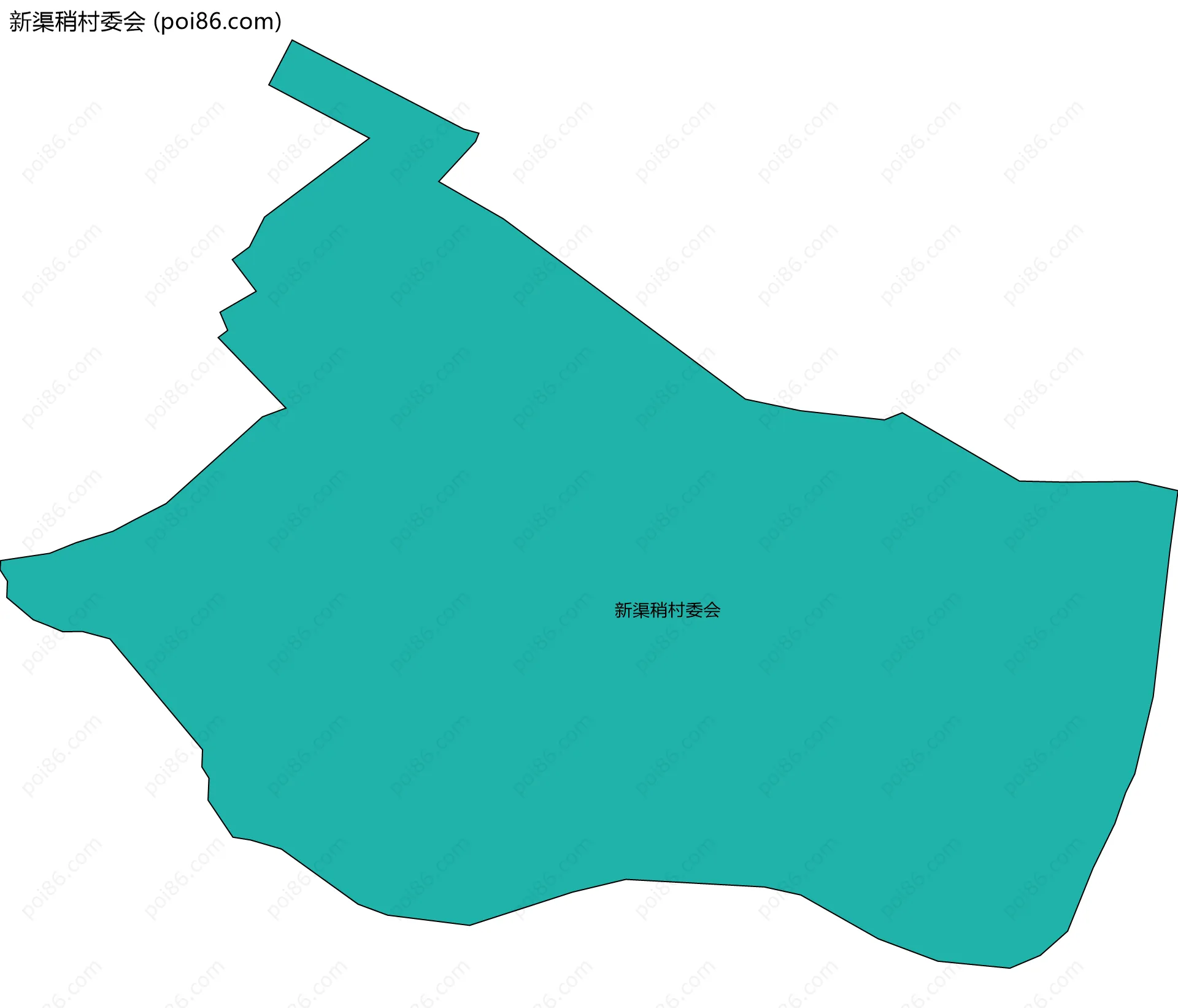 新渠稍村委会边界地图
