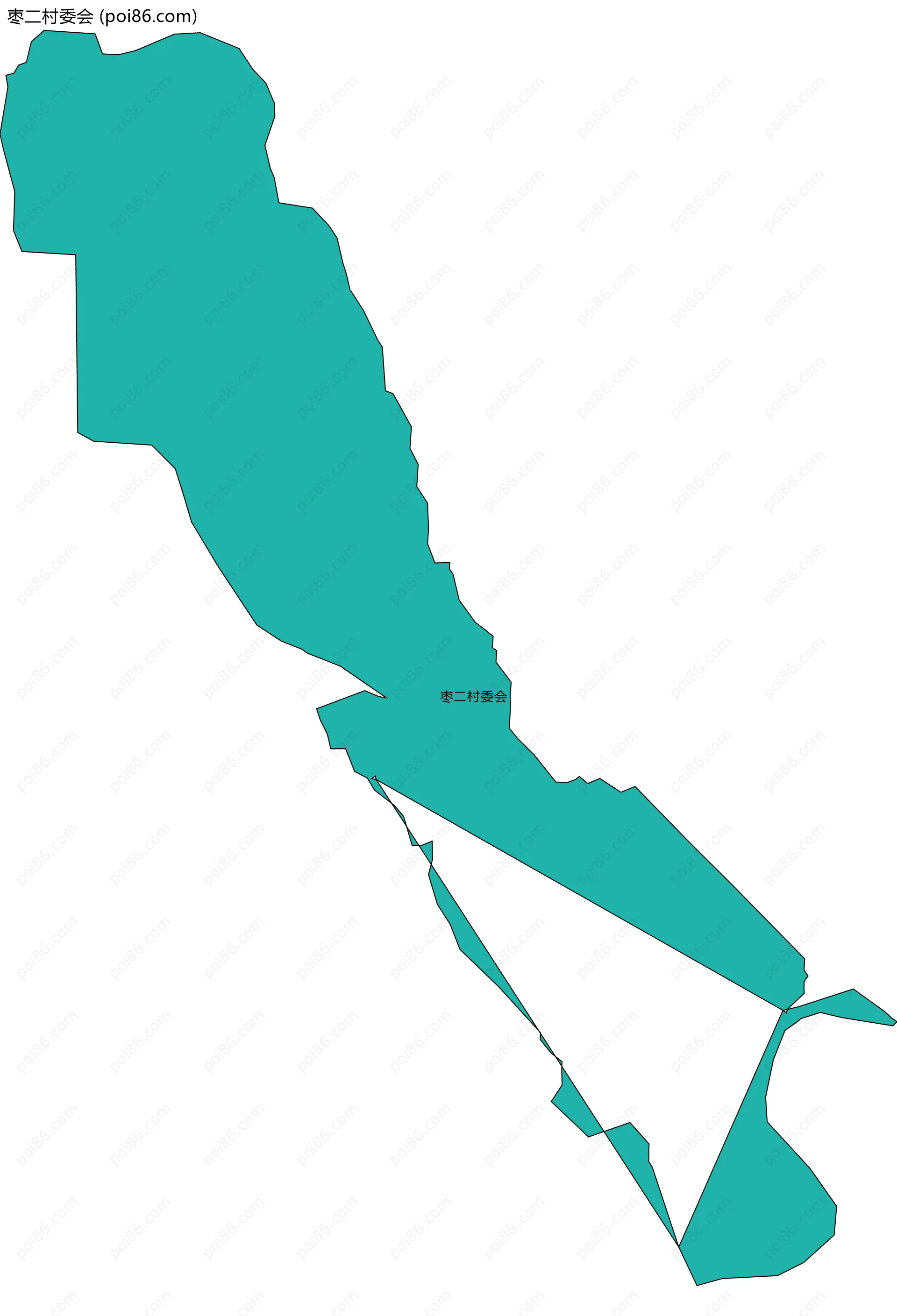 枣二村委会边界地图