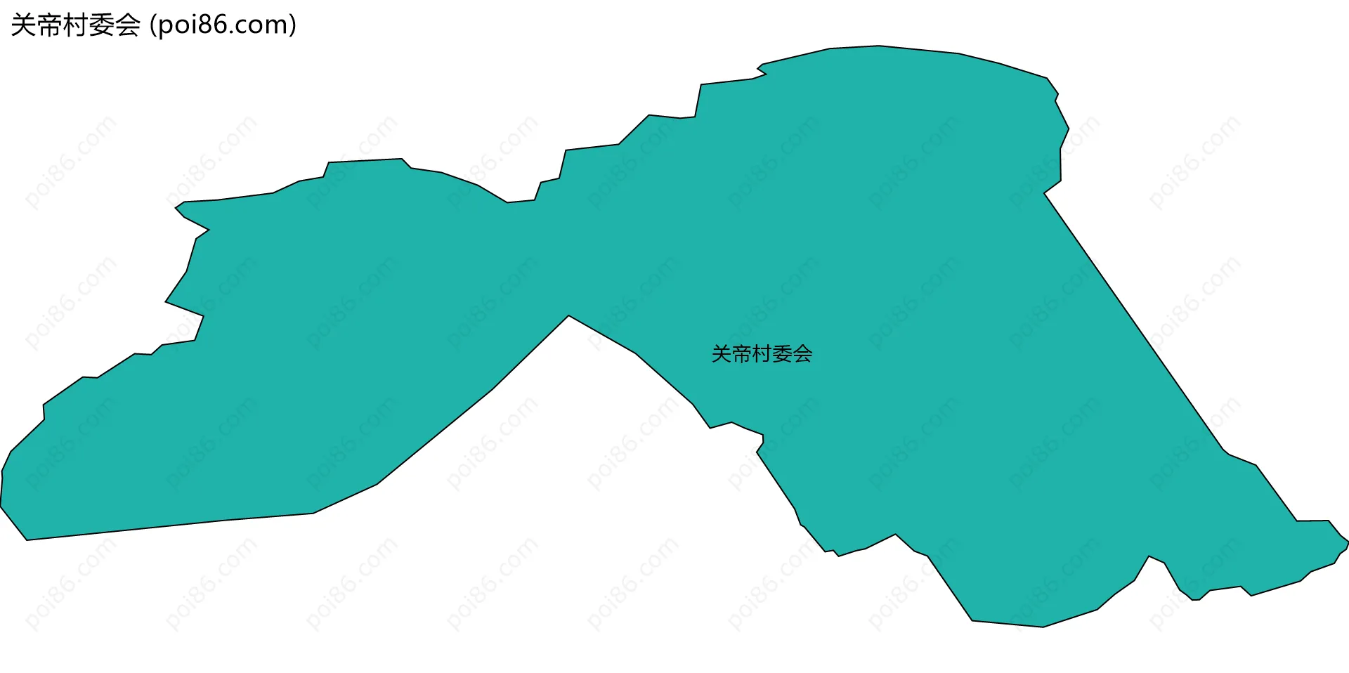 关帝村委会边界地图