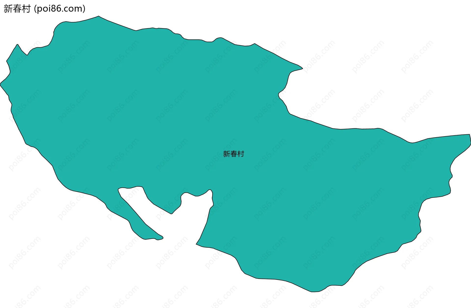 新春村边界地图