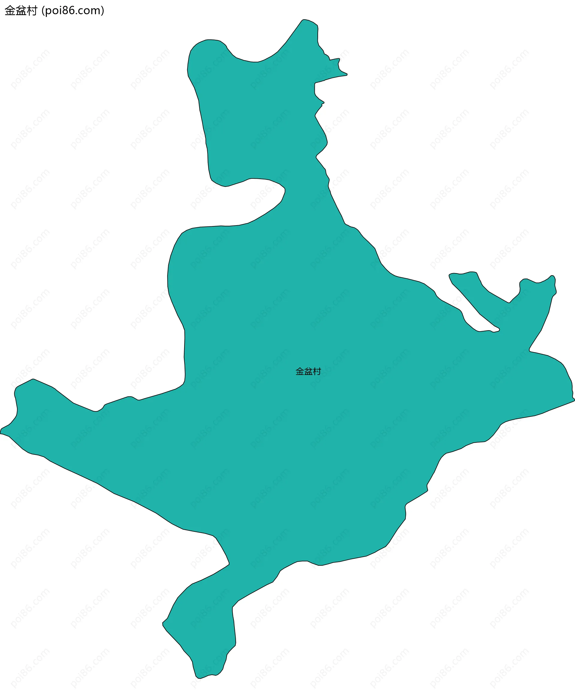 金盆村边界地图