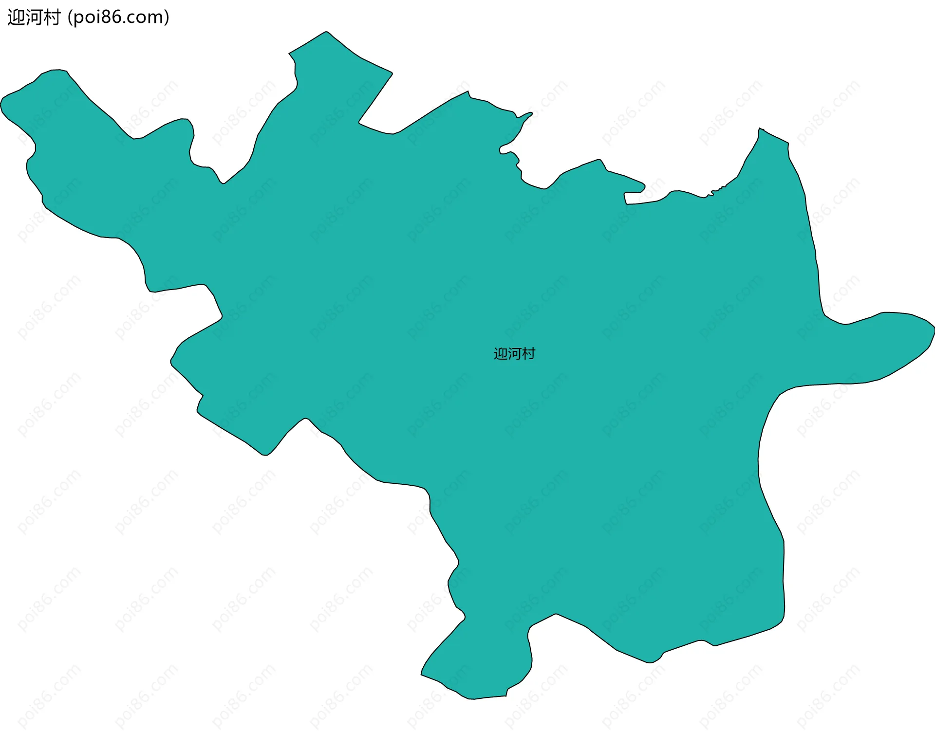 迎河村边界地图