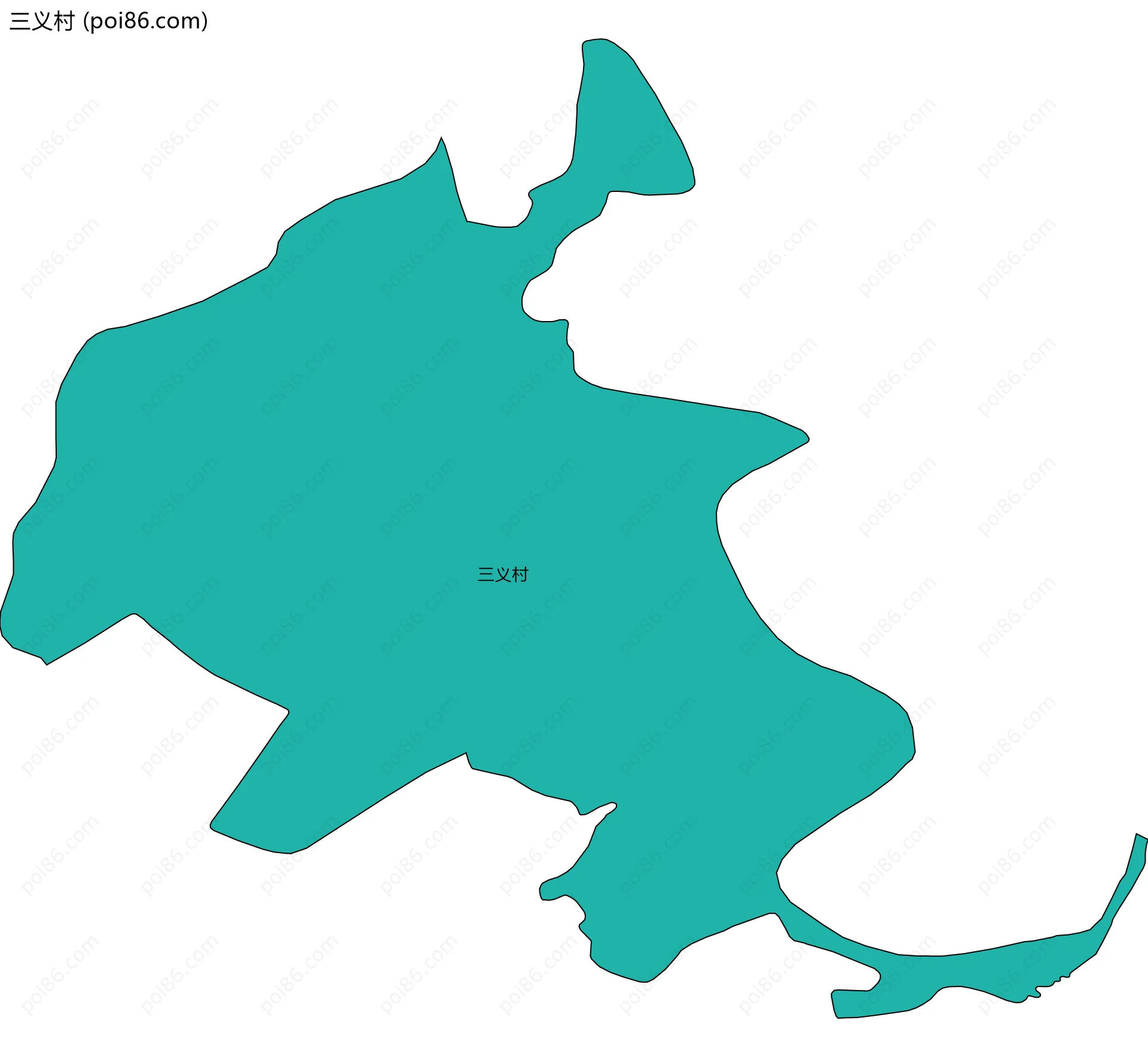 三义村边界地图