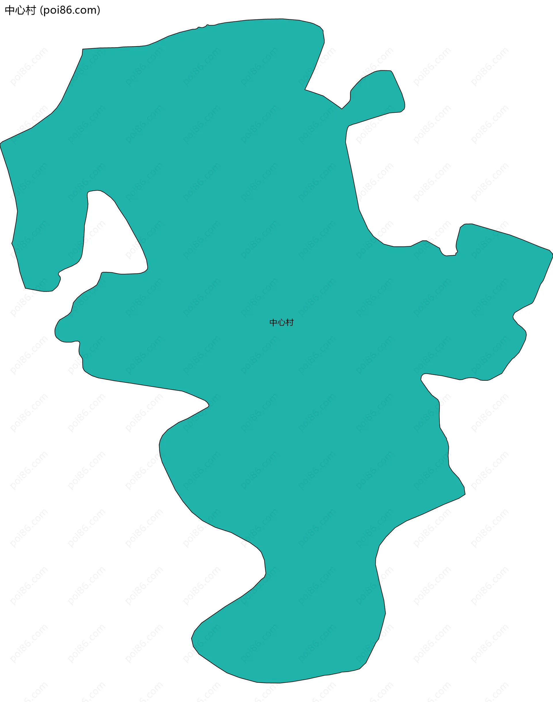 中心村边界地图